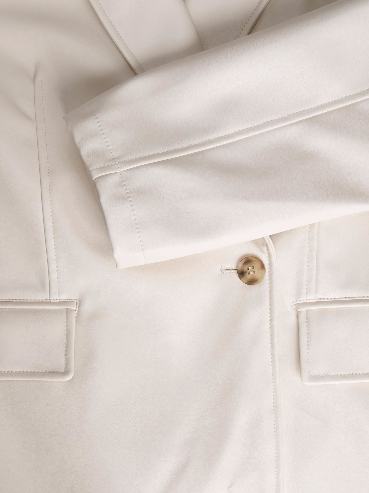 BLAZER EN SIMILI CUIR JXMARY - NEIGE