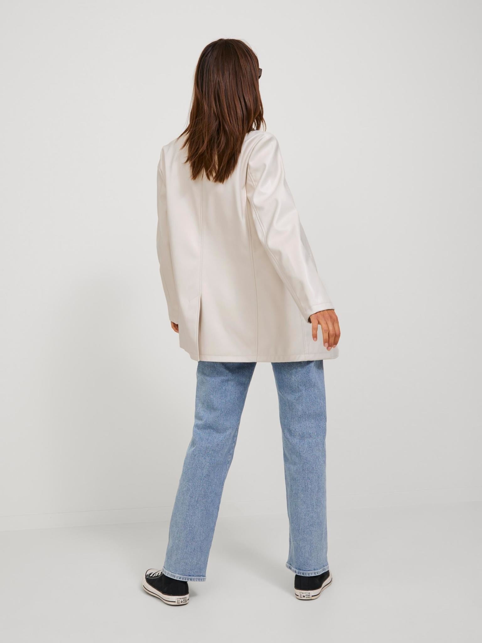 BLAZER EN SIMILI CUIR JXMARY - NEIGE