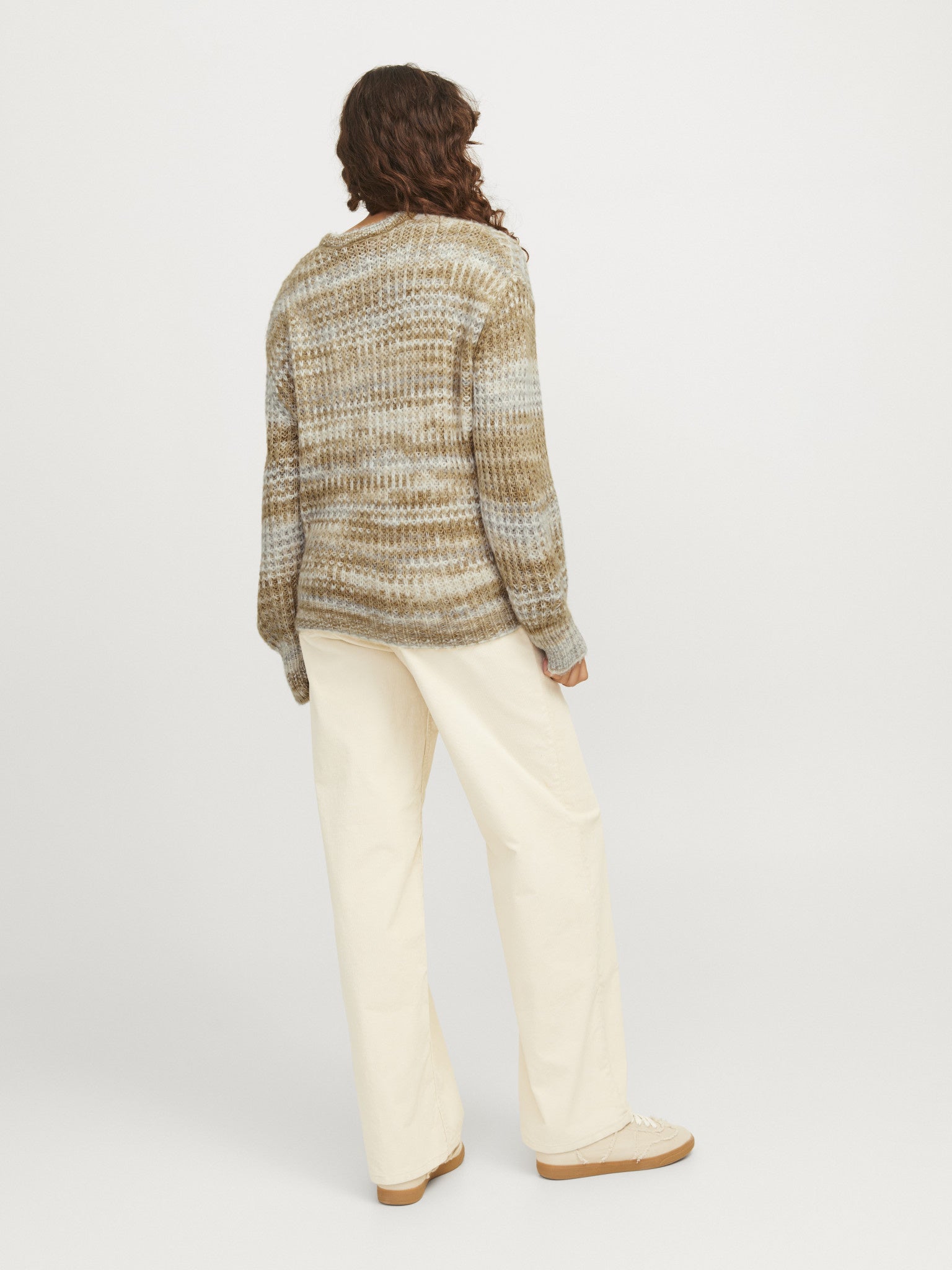 JXSIMONE SPACE DYE CREW NECK KNIT - KELP