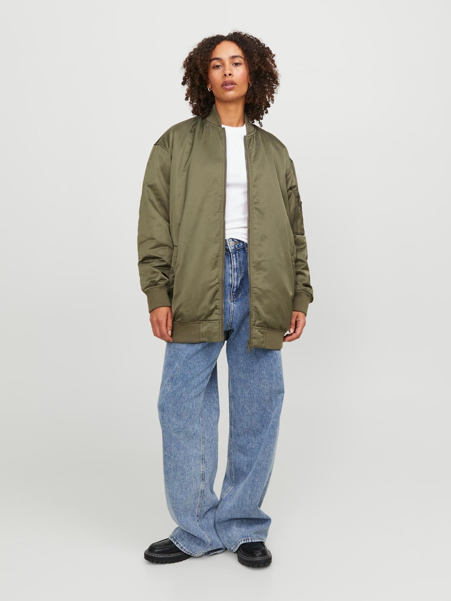JXHAILEY LONG BOMBER - DUSTY OLIVE