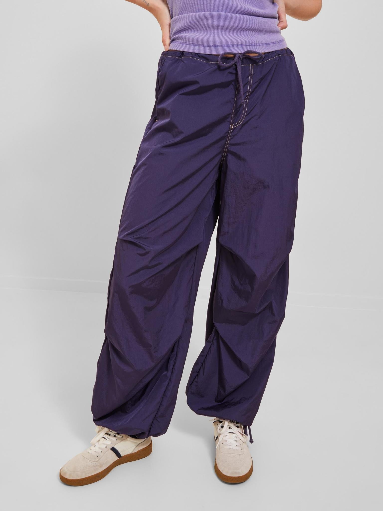JXSALLY WIDE PANTS - PURPLE VELVET
