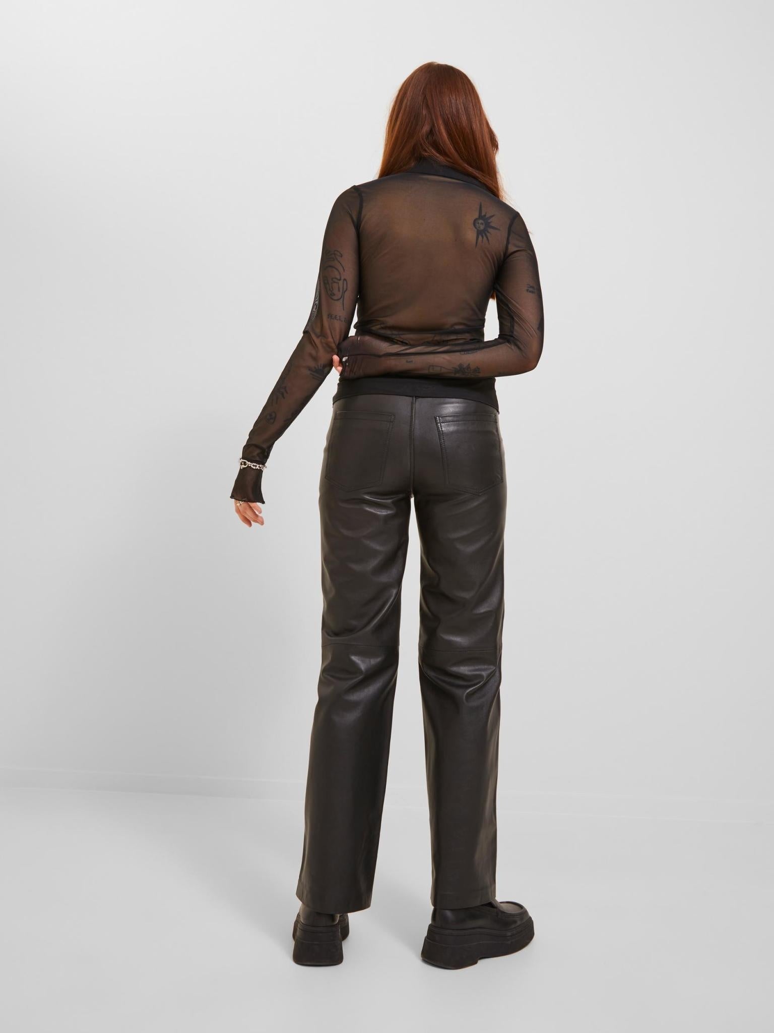 JXCATRIN MESH SHIRT - BLACK