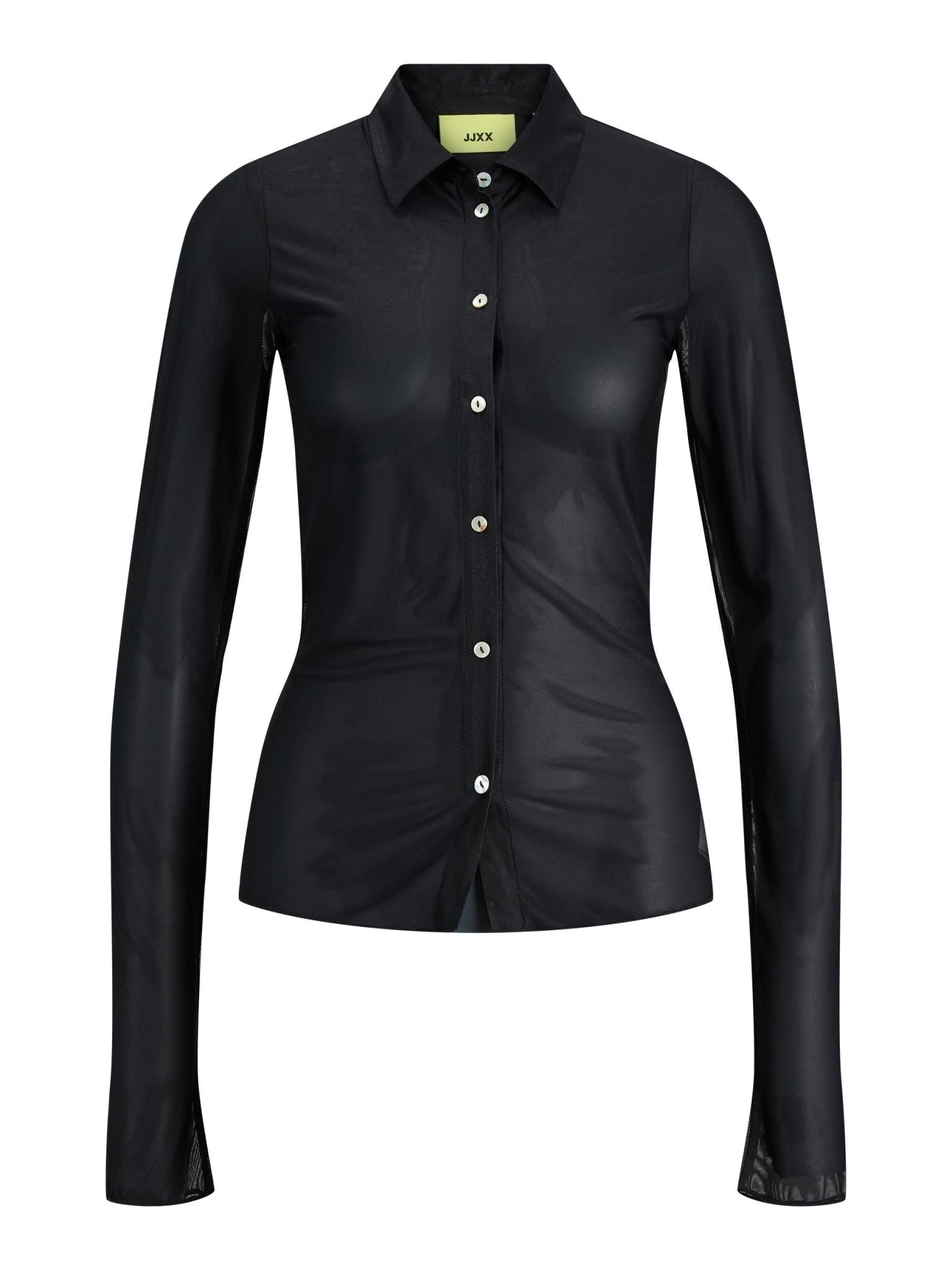 JXCATRIN MESH SHIRT - BLACK