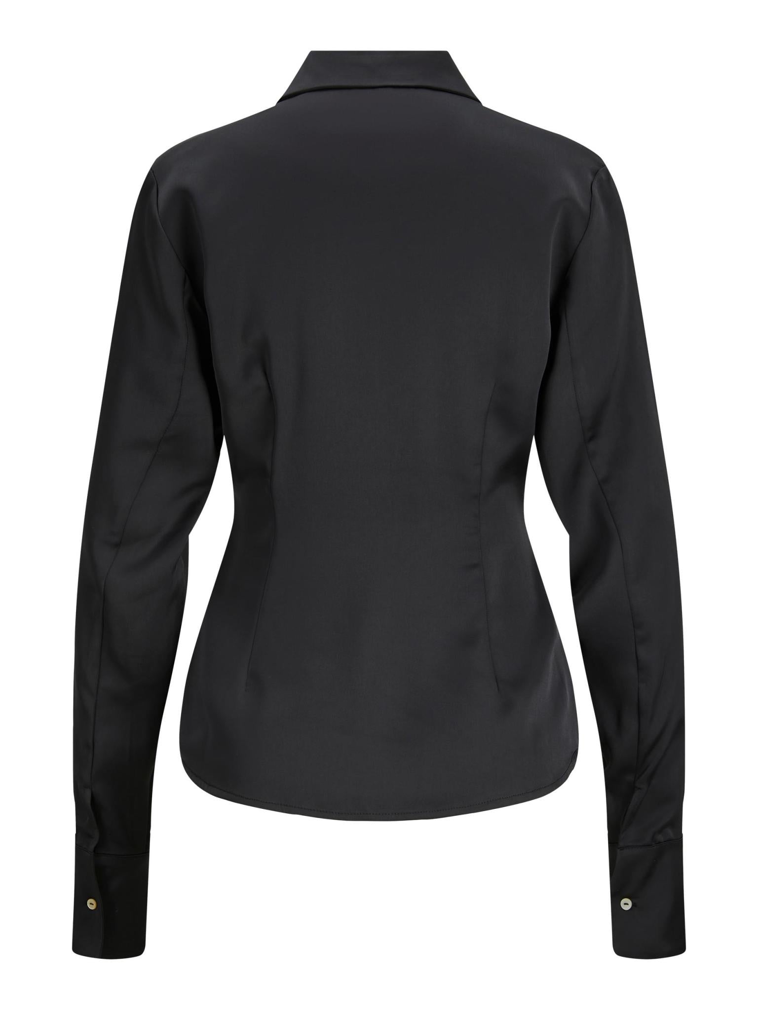 JXJULINE SATIN SHIRT - BLACK