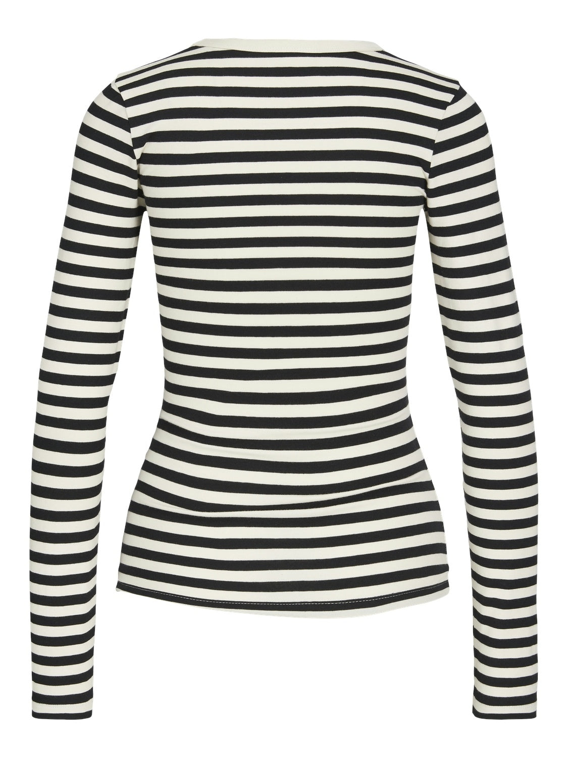 JXCELINE GIGI LS SOLID STRIPE TEE - BL&WH