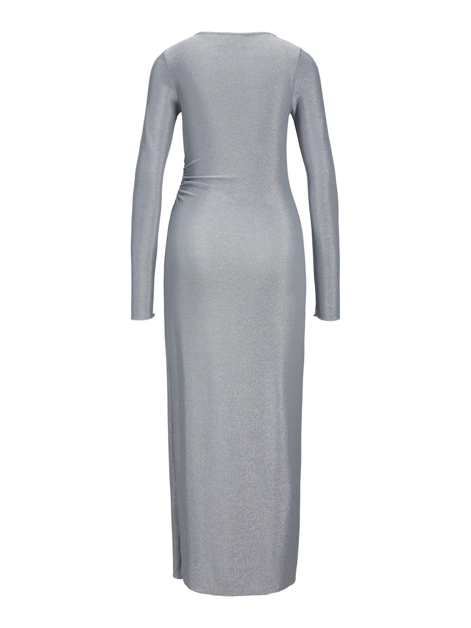 JXZIA GLITTER ANKLE DRESS - SILVER