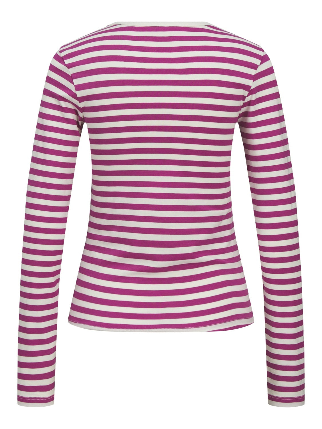 JXCELINE GIGI LS SOLID STRIPE TEE - FUCHSIA RED