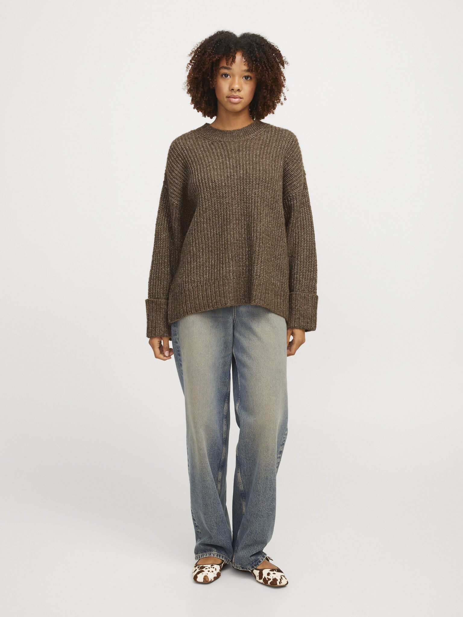 JXELLINORA CREW NECK KNIT - TOASTED COCONUT