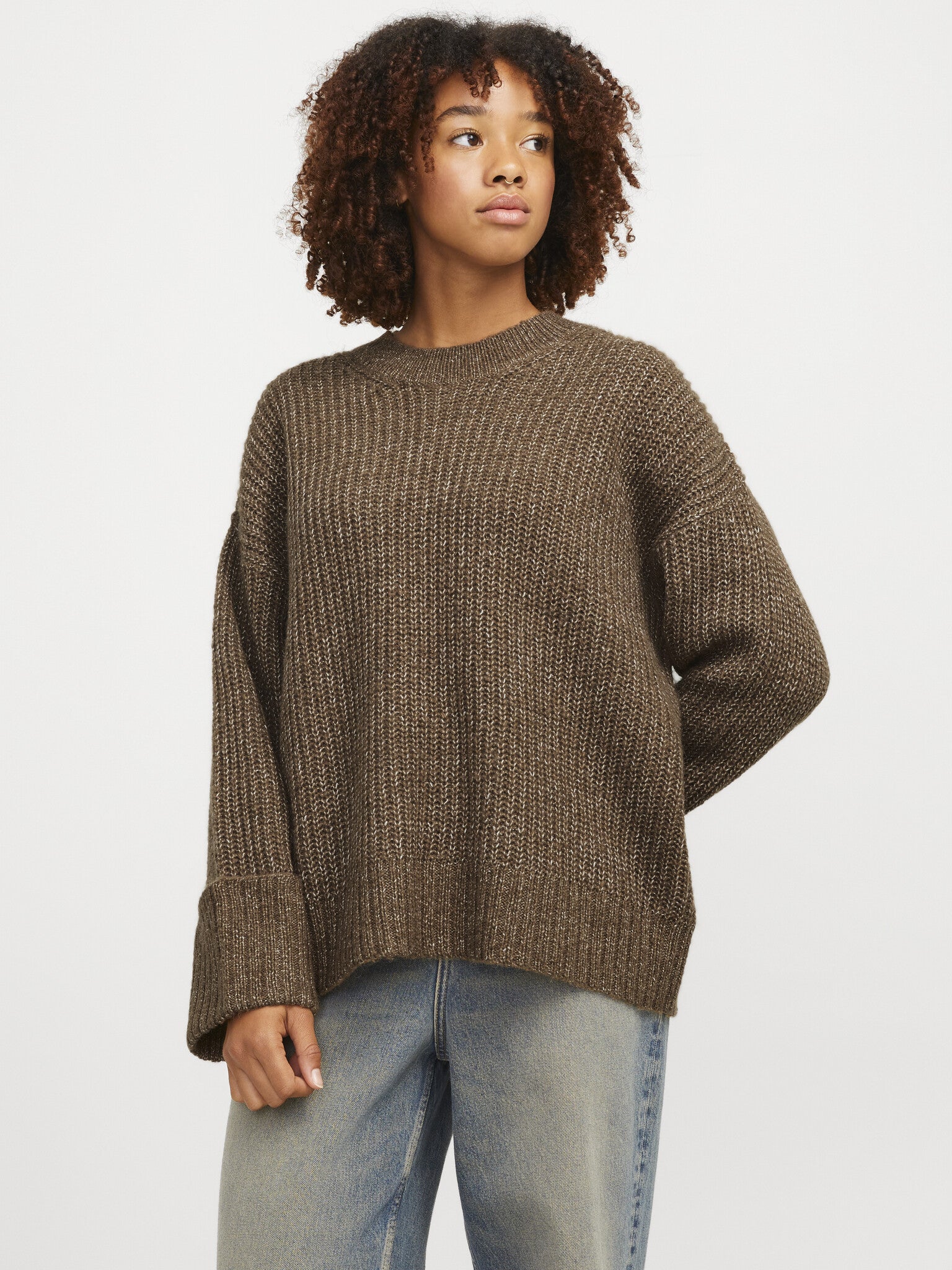 JXELLINORA CREW NECK KNIT - TOASTED COCONUT