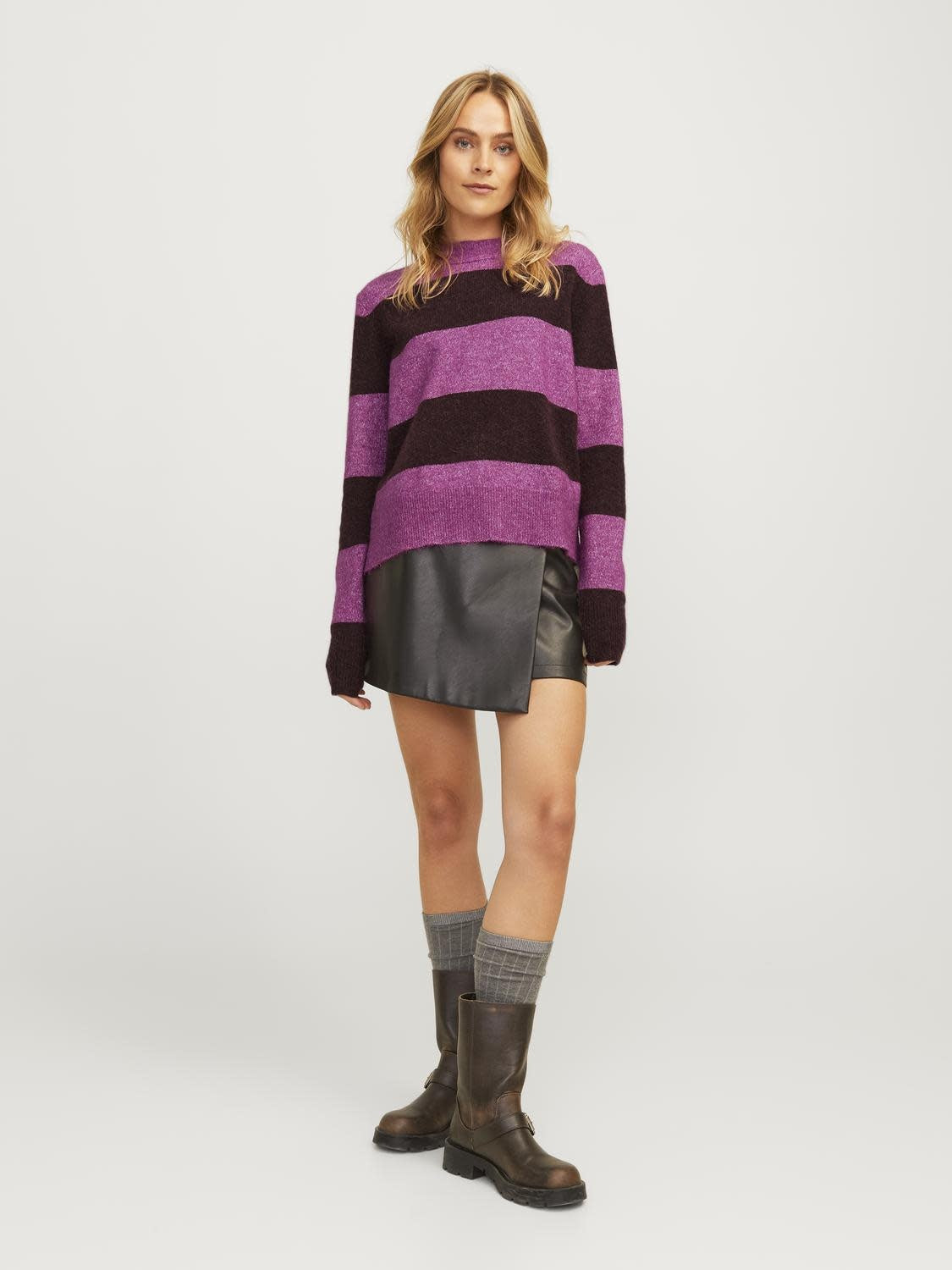 JXCHICK CREW NECK KNIT - FUCHSIA RED