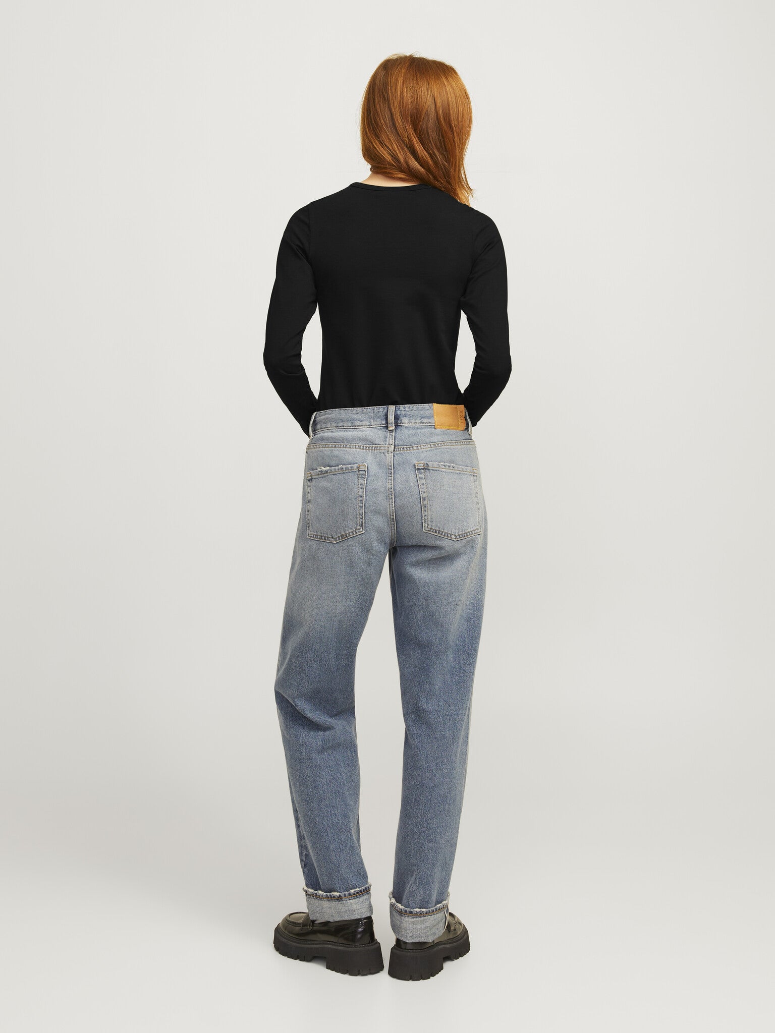 T-shirt uni manches longues JXCELINE GIGI - Noir