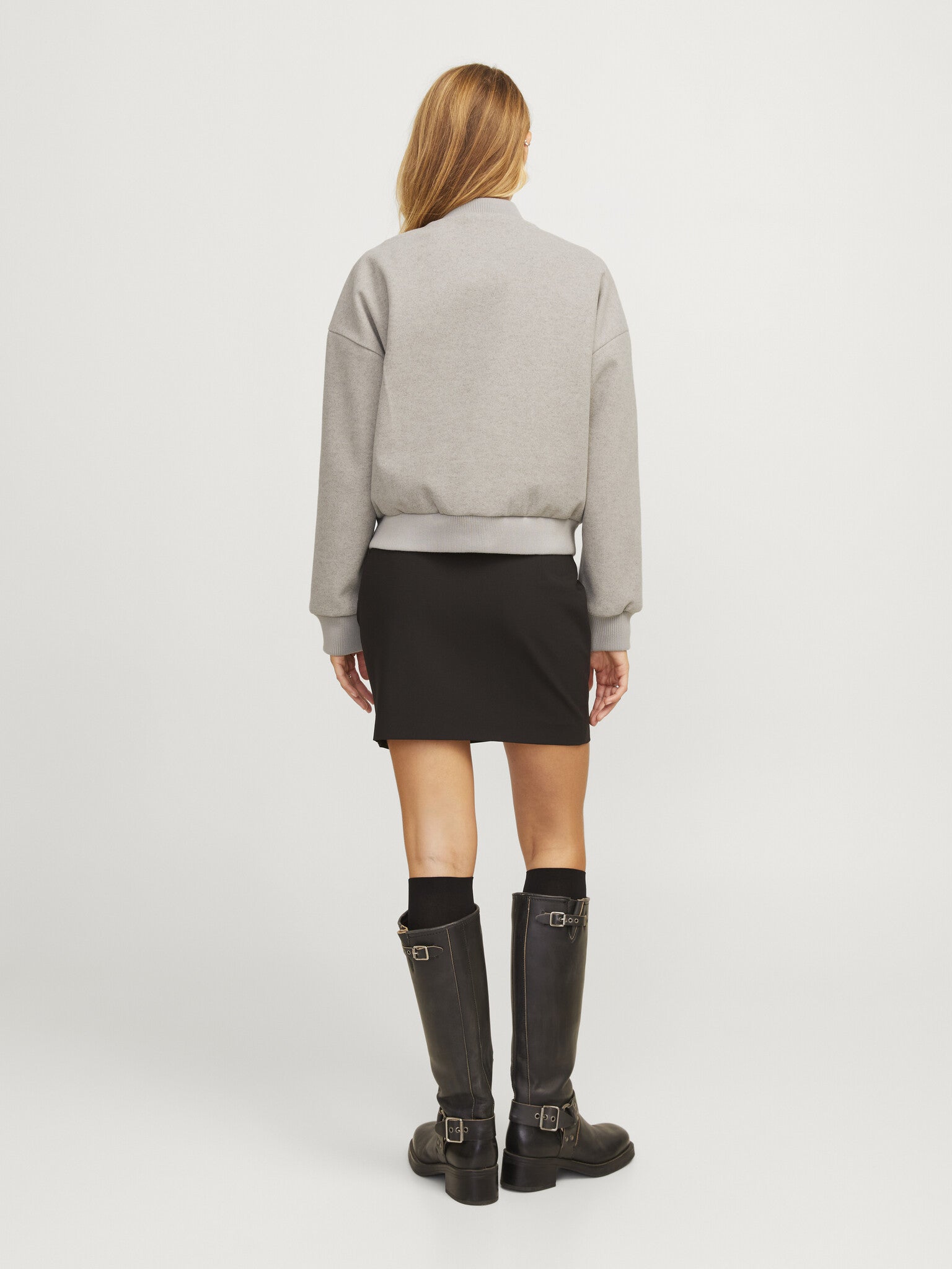 JXSARA BOMBER JACKET - FEATHER GREY MELANGE