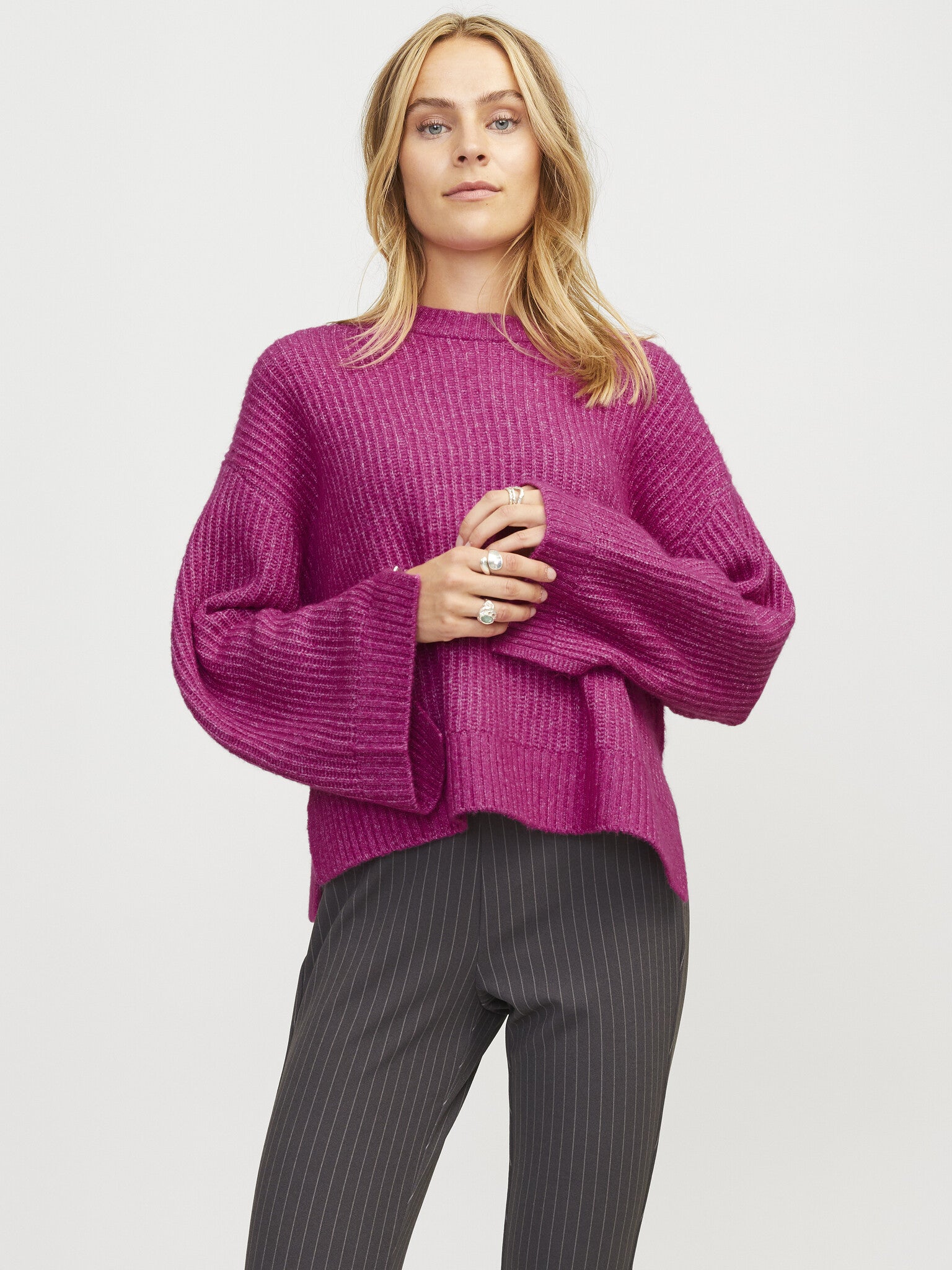 JXSIGGA CREW NECK KNIT - FUCHSIA RED
