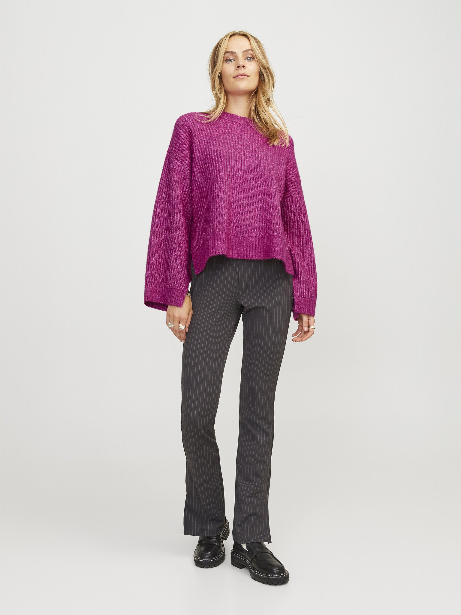 JXSIGGA CREW NECK KNIT - FUCHSIA RED