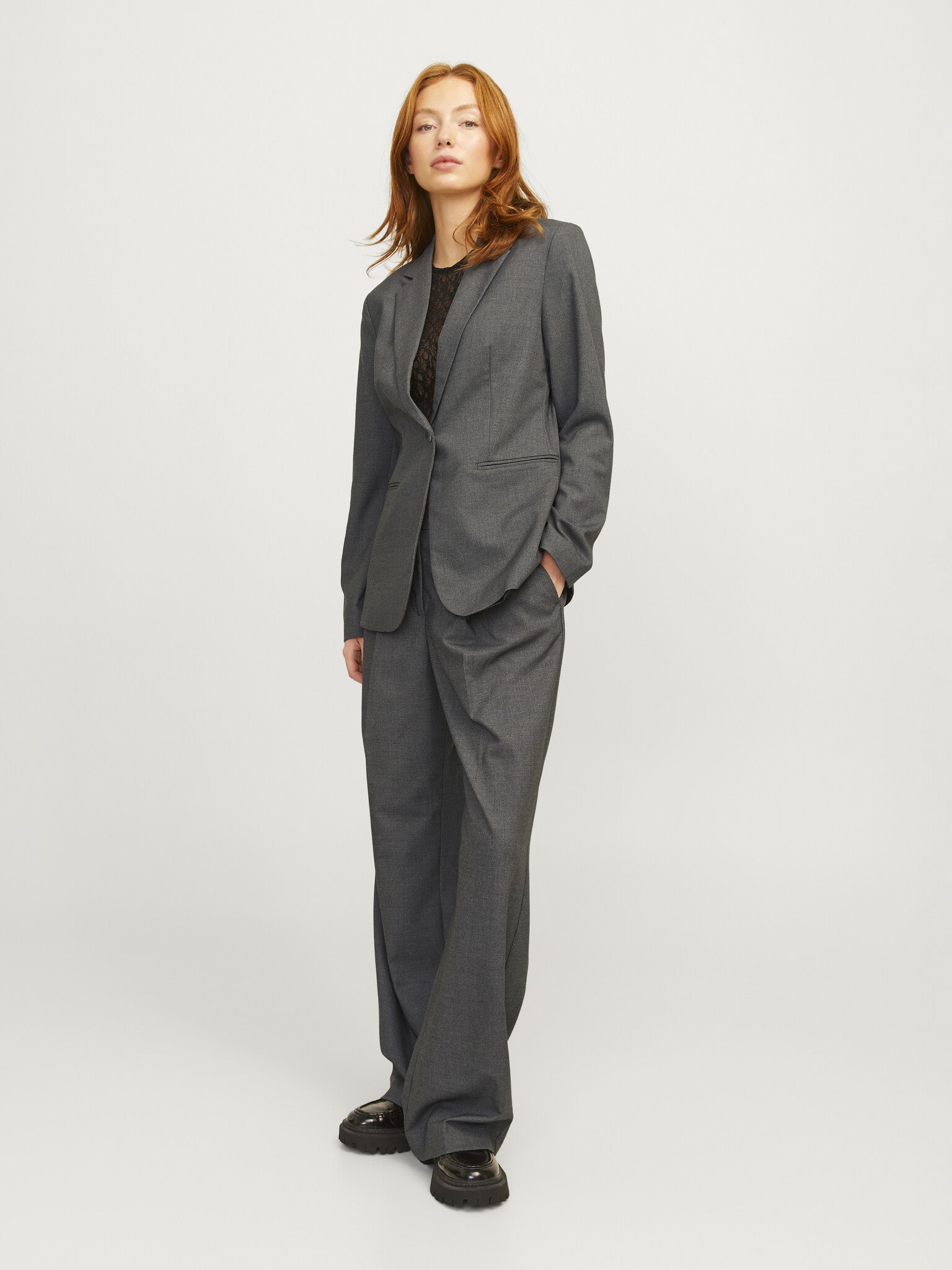 JXELLIS MIA BLAZER - DARK GREY MELANGE