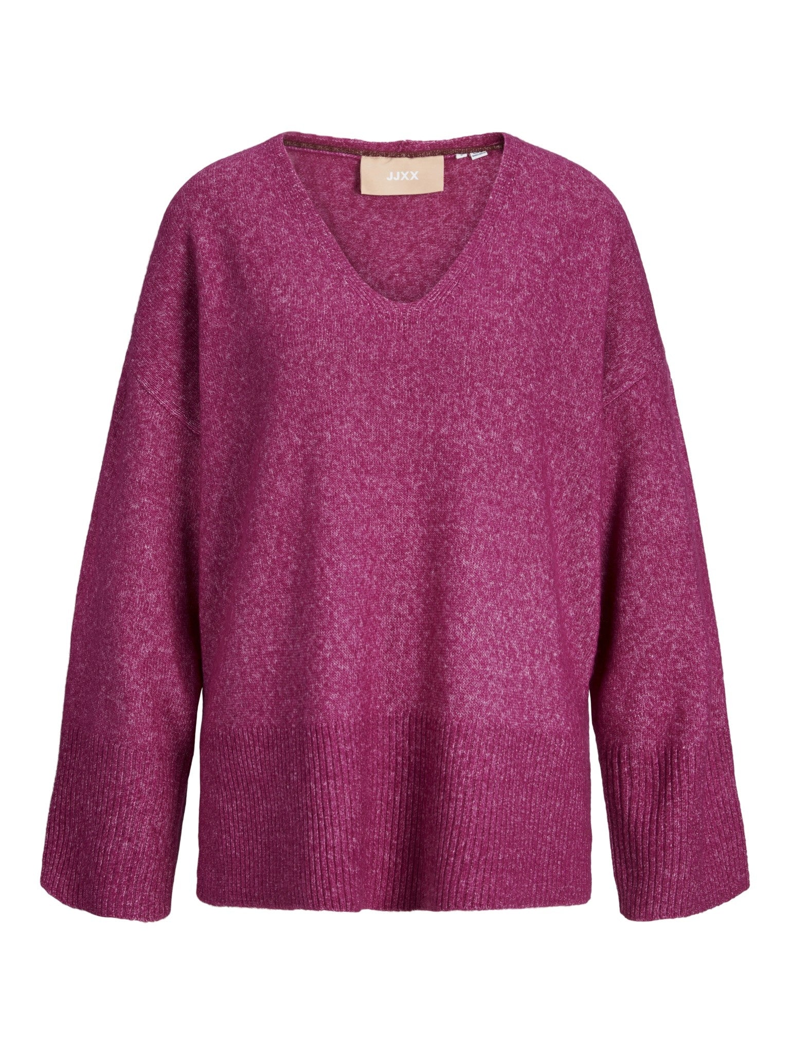 JXLUCCA V-NECK KNIT - FUCHSIA RED