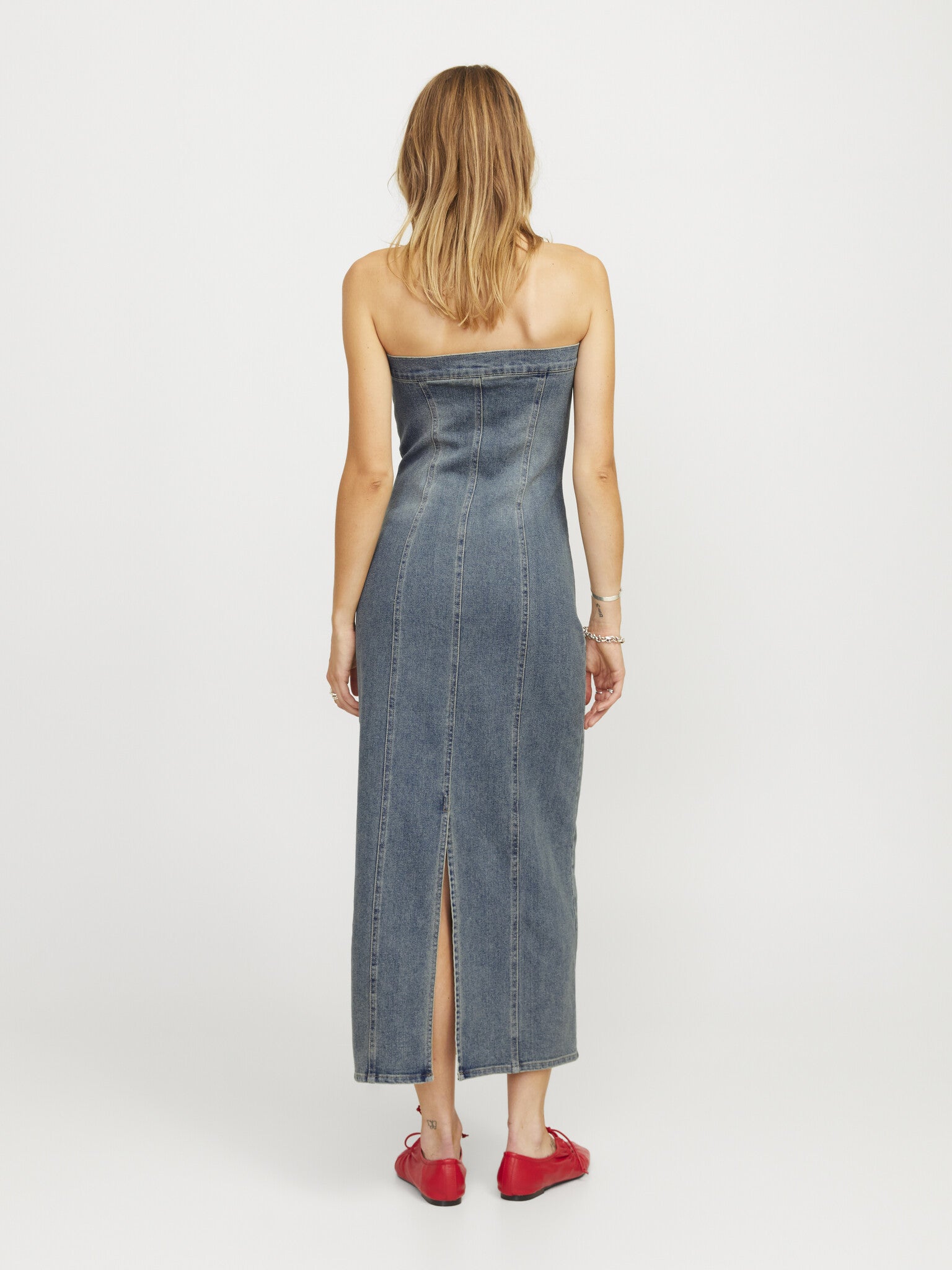 JXTINGA SLIM DRESS - MEDIUM BLUE DENIM