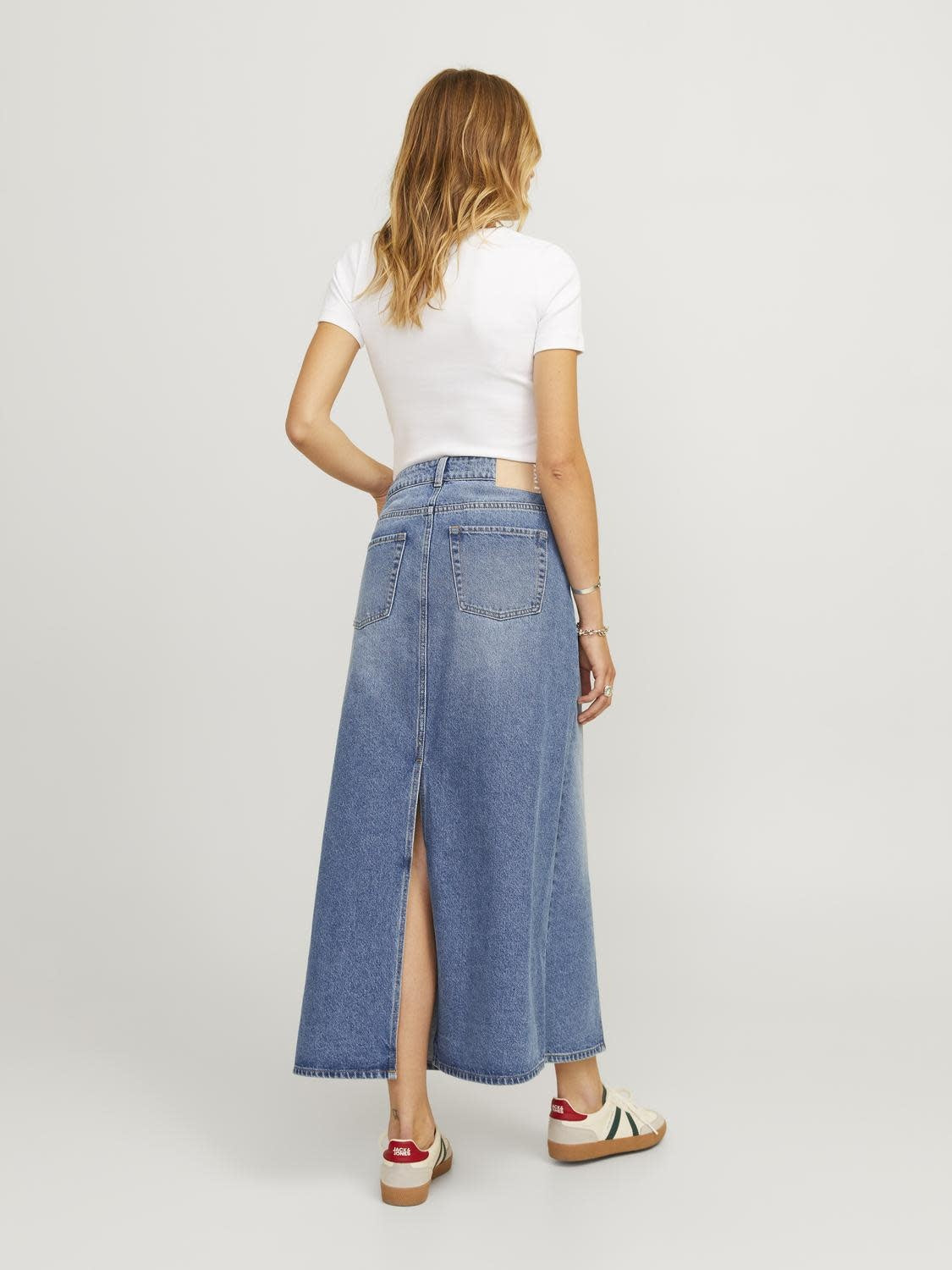 JXRIDA MW ANKLE SKIRT - MED BLUE DENIM