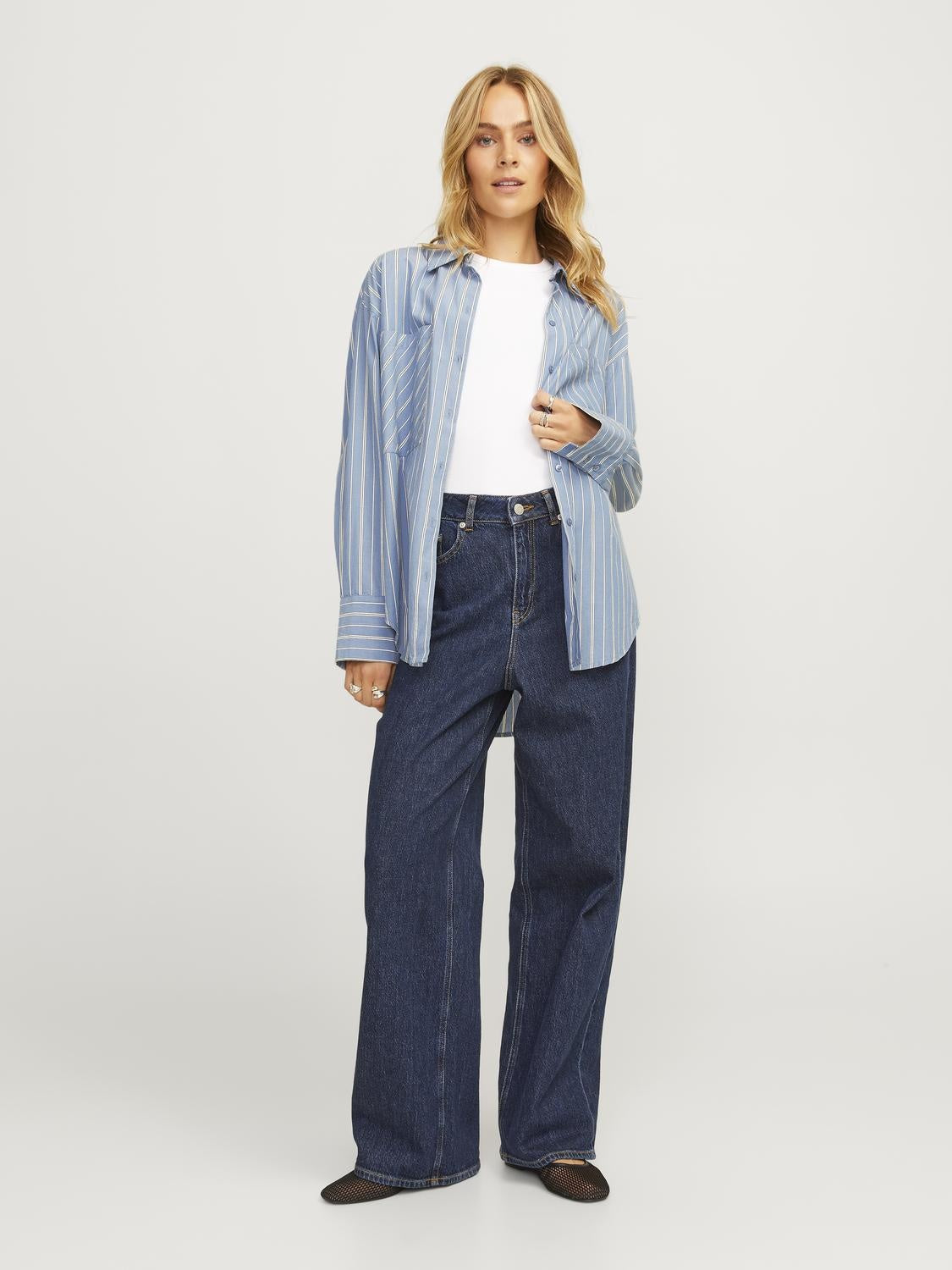 JXTESSA LS POPLIN SHIRT - BLUE