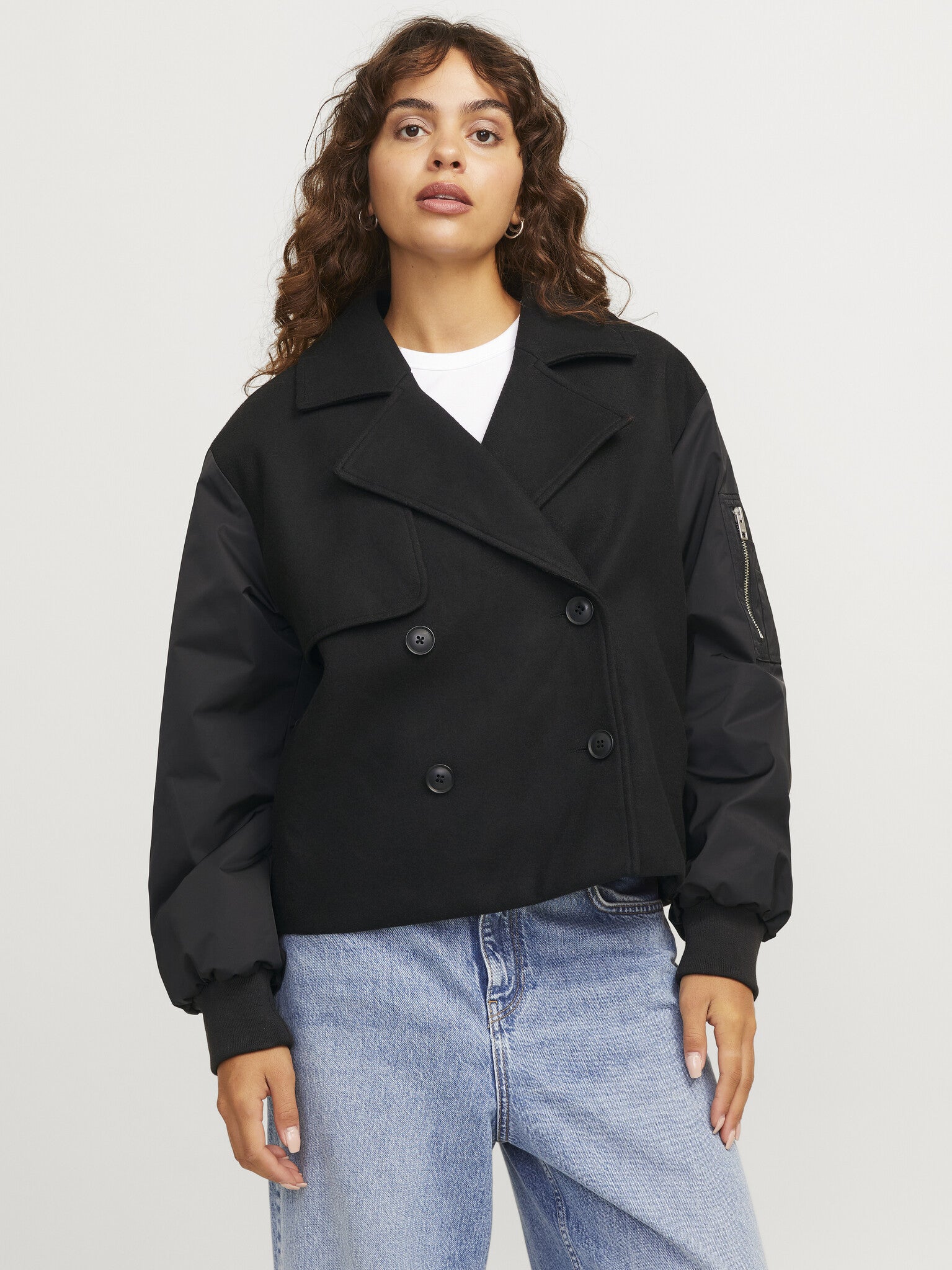 JXHARPER MIX BIKER JACKET - BLACK