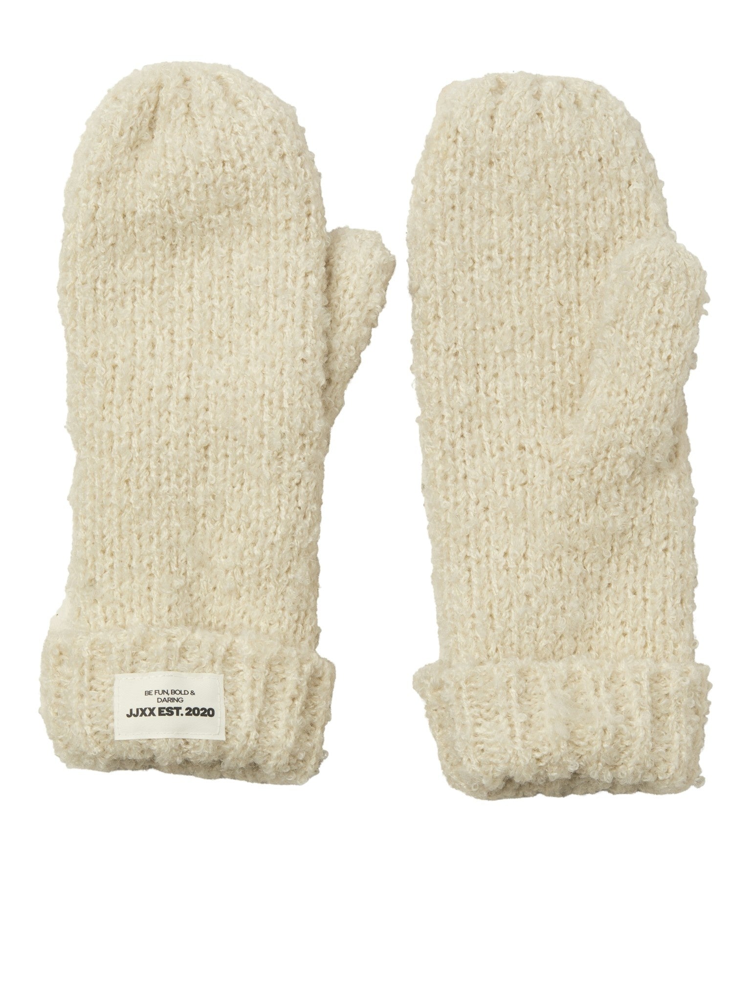 JXMARLEE BOUCLE MITTENS - VANILLA ICE