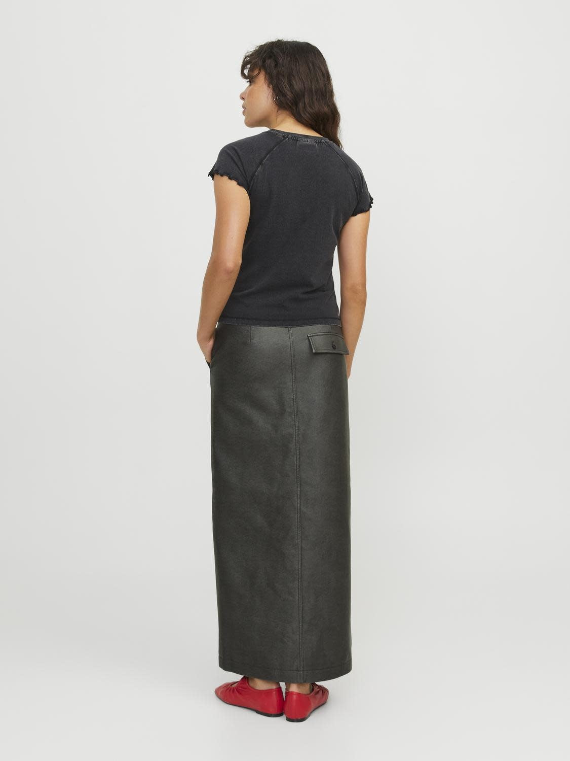 JXMADDY LONG MW SKIRT - BLACK