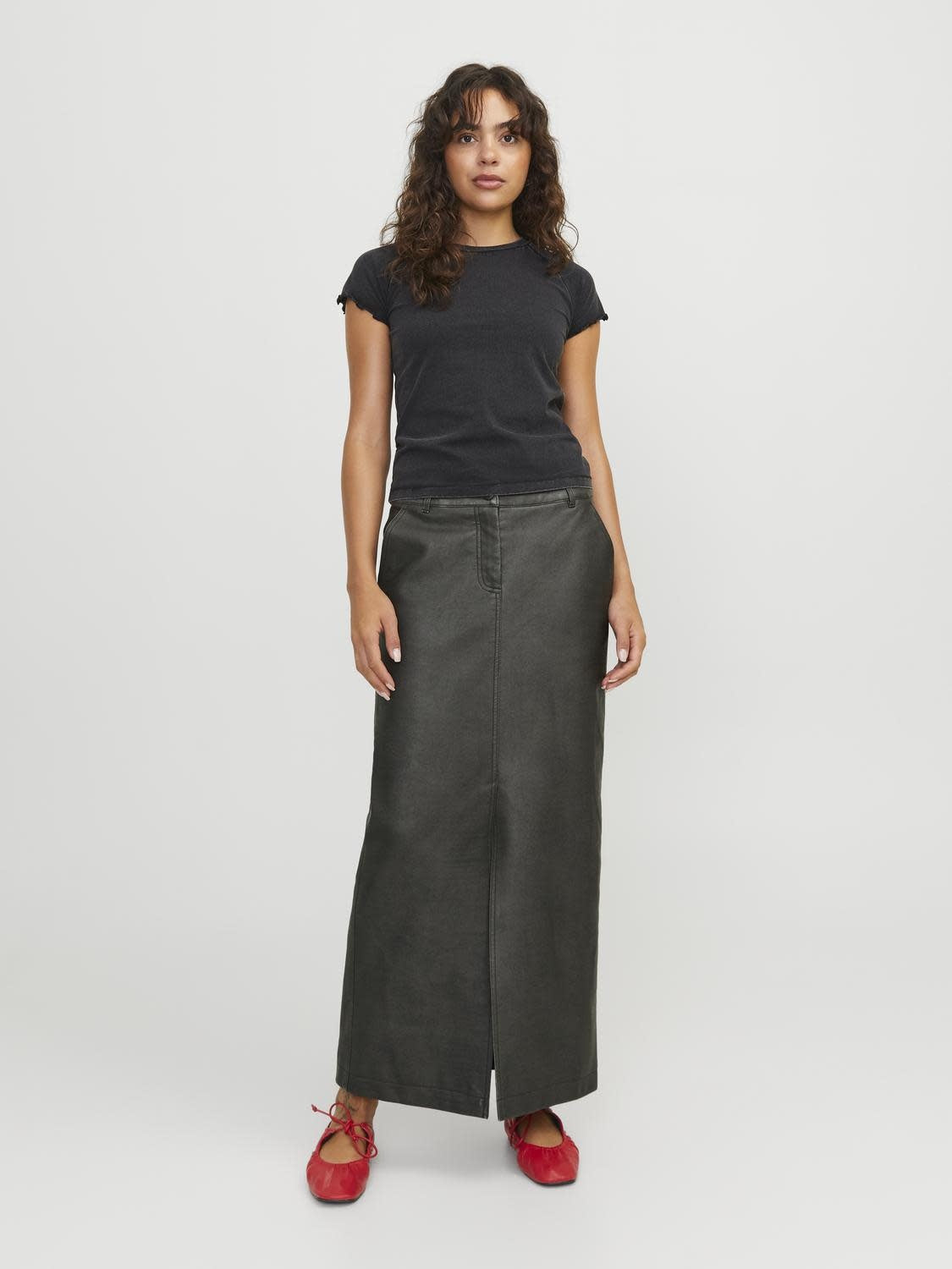 JXMADDY LONG MW SKIRT - BLACK