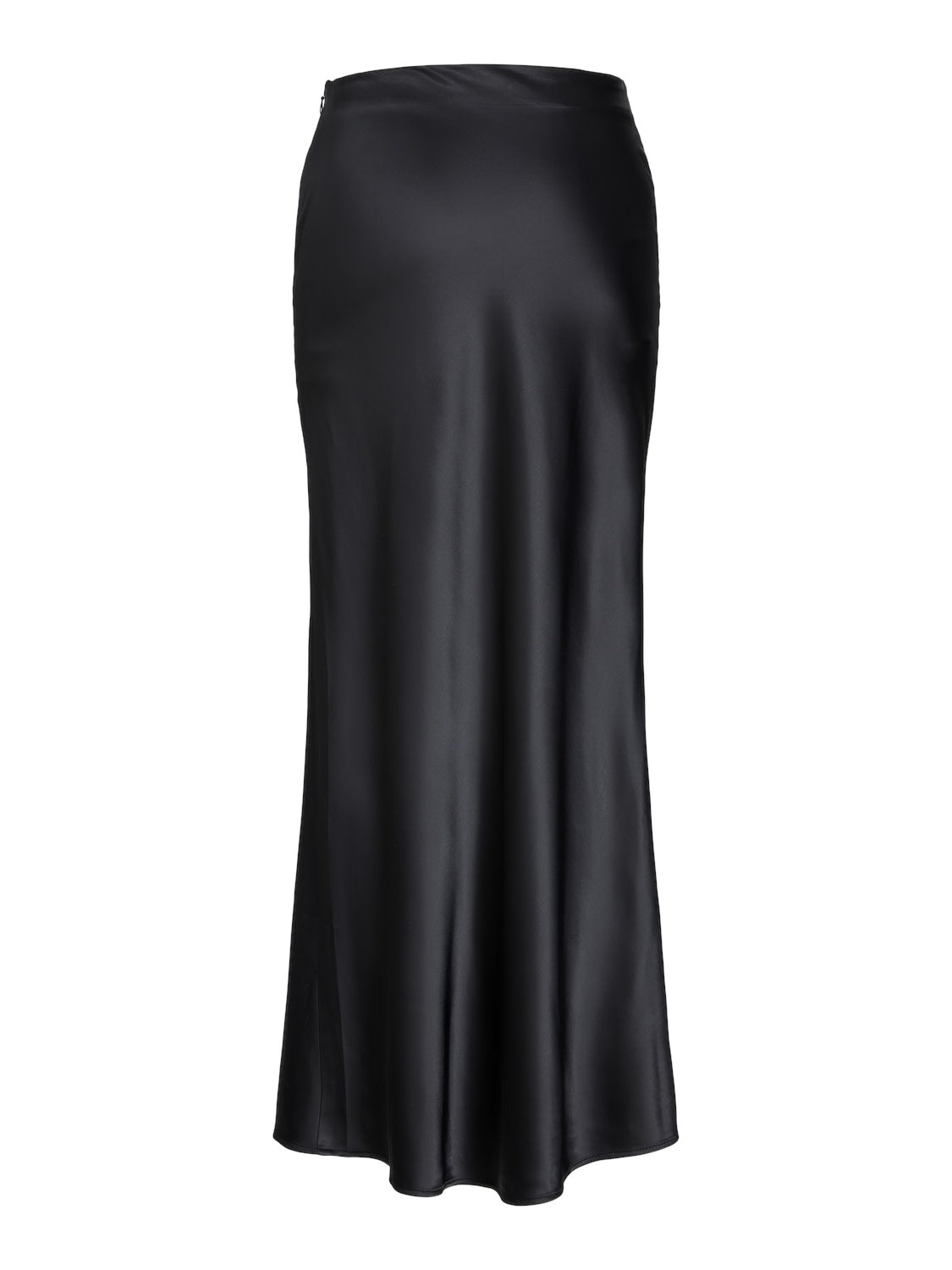 JXEVA SATIN MAXI SKIRT - BLACK