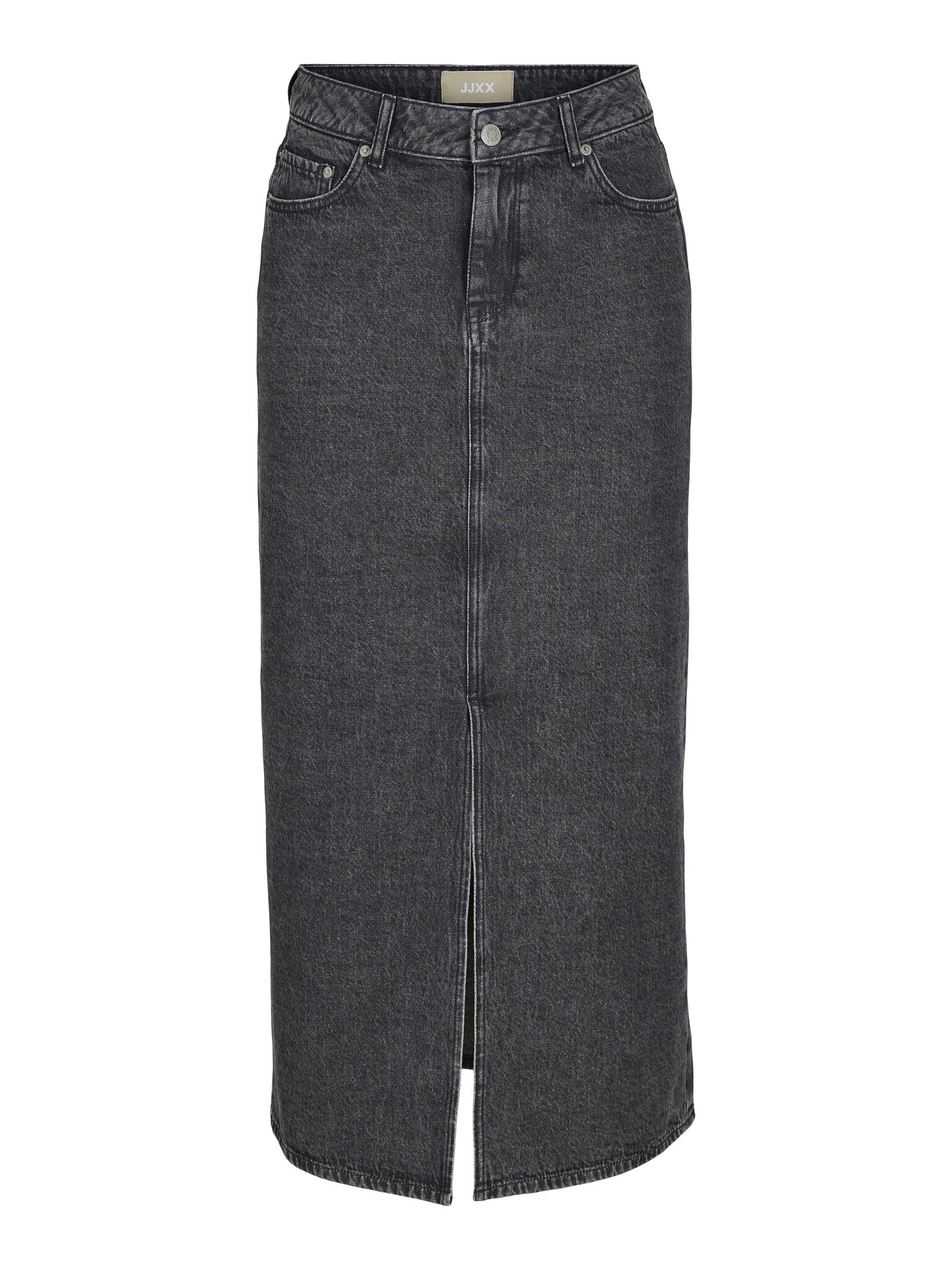 JXAURA LANGE DENIM ROK - GRIJZE DENIM
