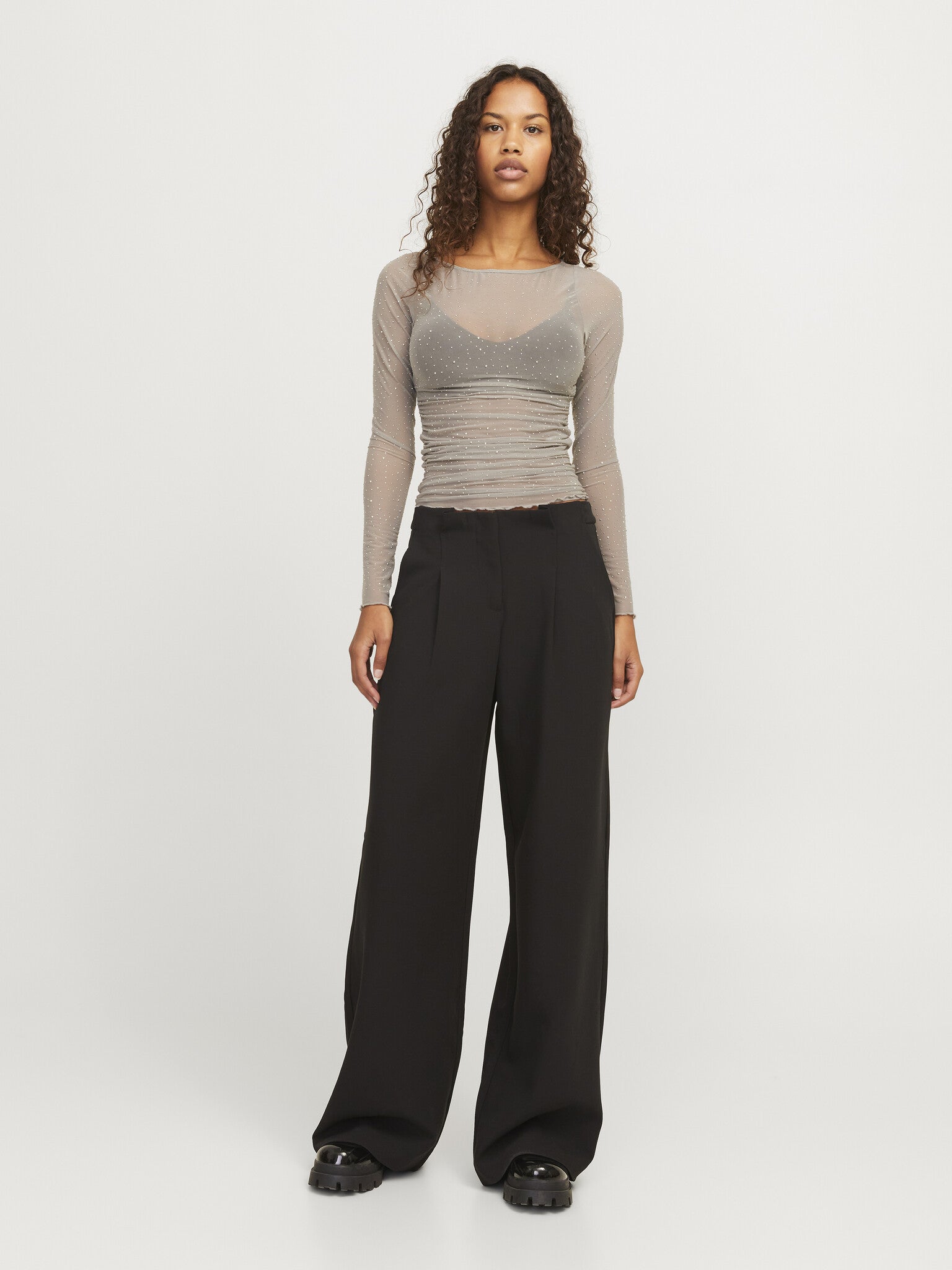 JXKIA LS SHINE TOP - GRAY