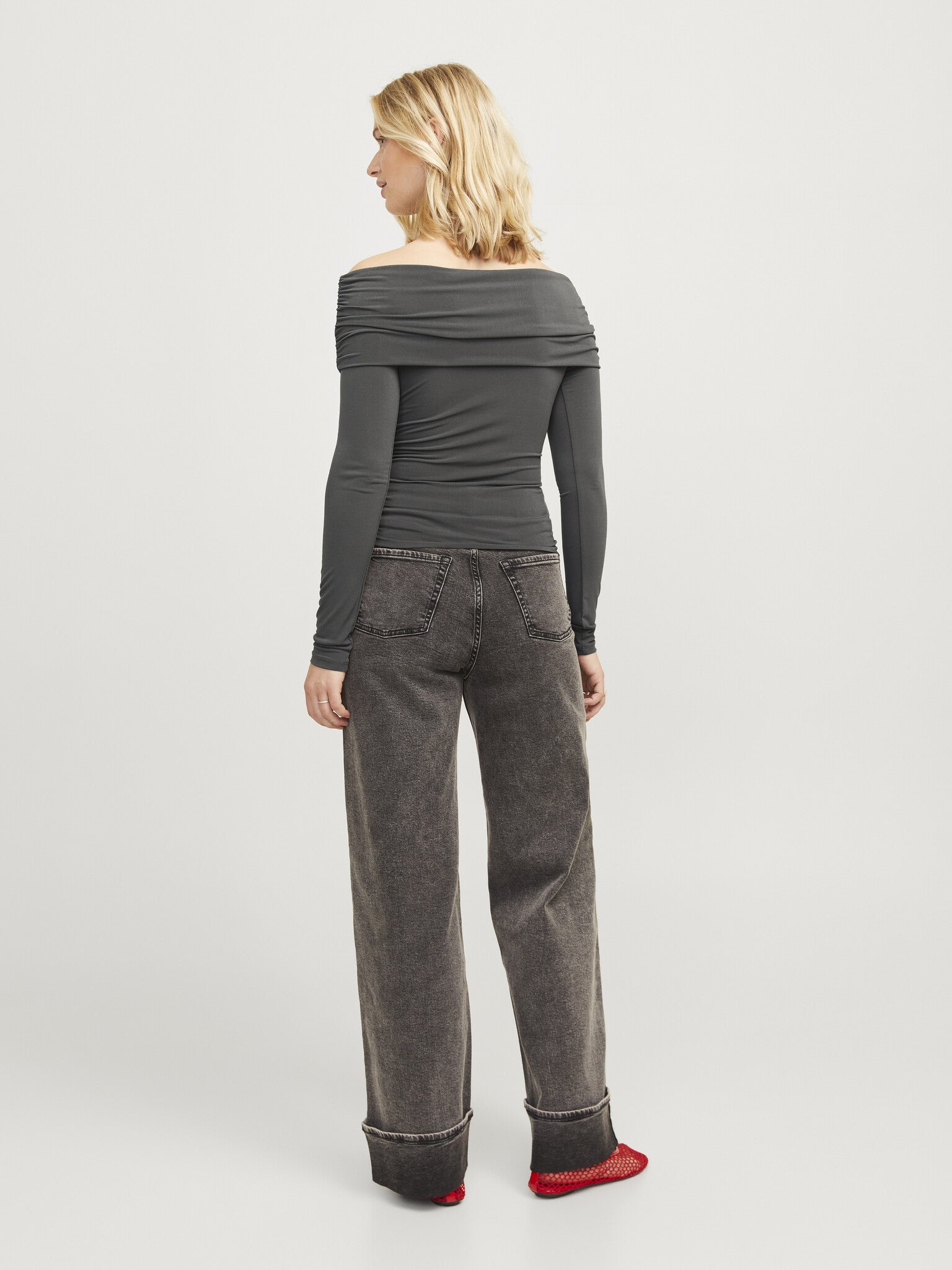 JXMILLE OFF SHOULDER TOP - THUNDERSTORM
