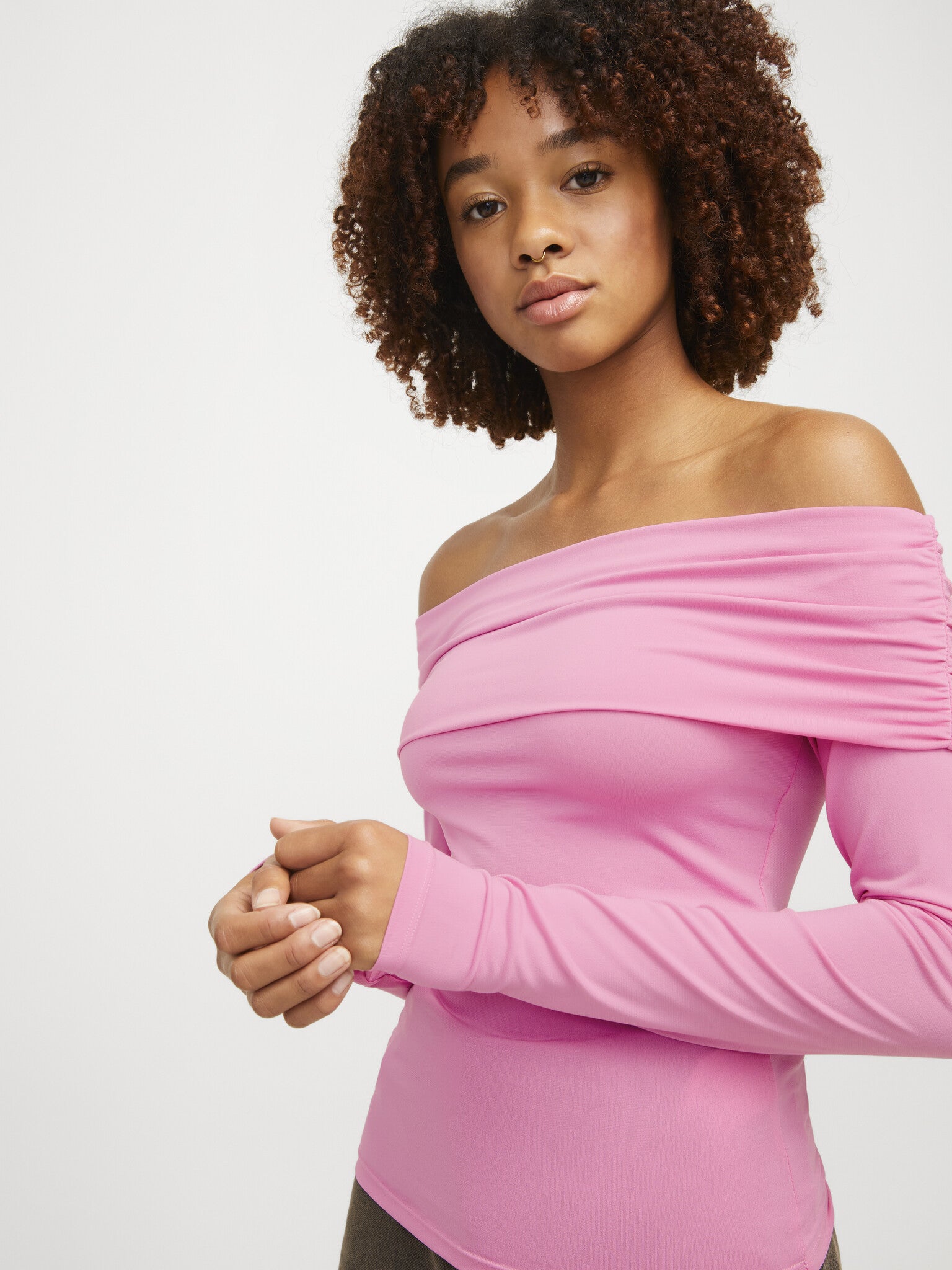 JXMILLE OFF SHOULDER TOP - MOONLITE MAUVE