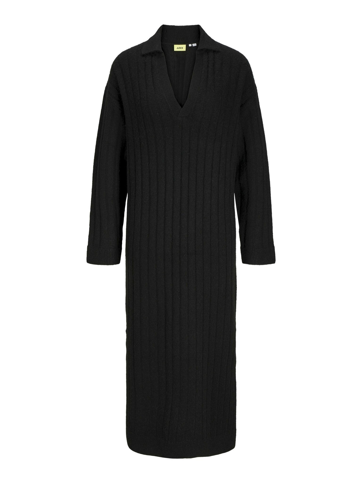 JXOZZY DIVERSE POLO NECK DRESS - BLACK
