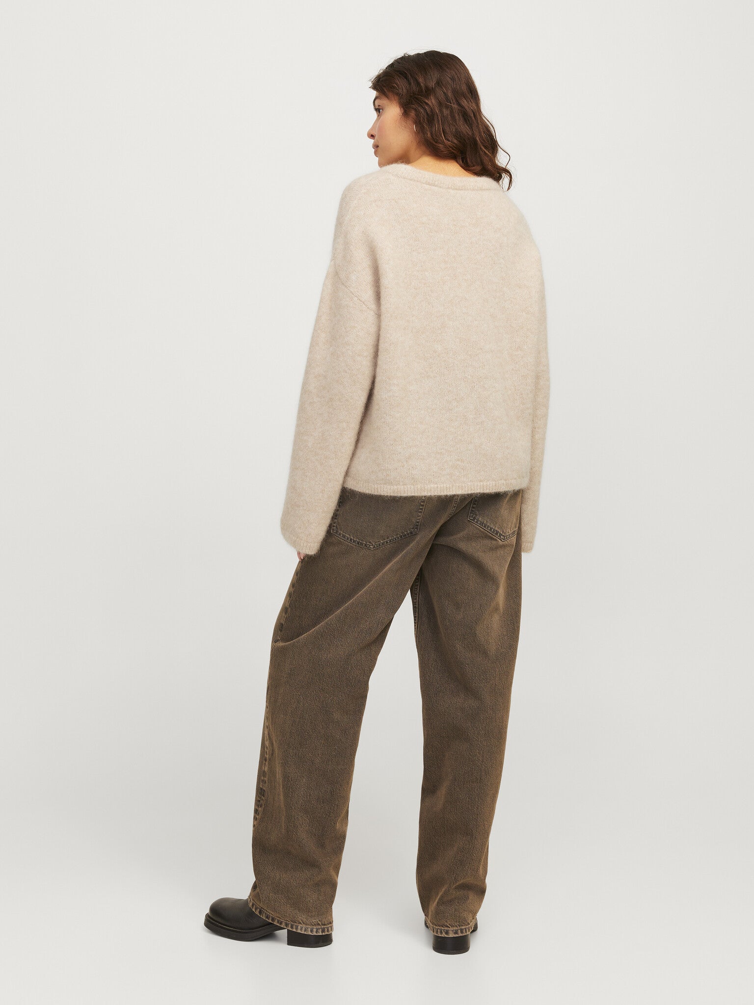 JXMARSHA CREW NECK KNIT - FEATHER GRAY