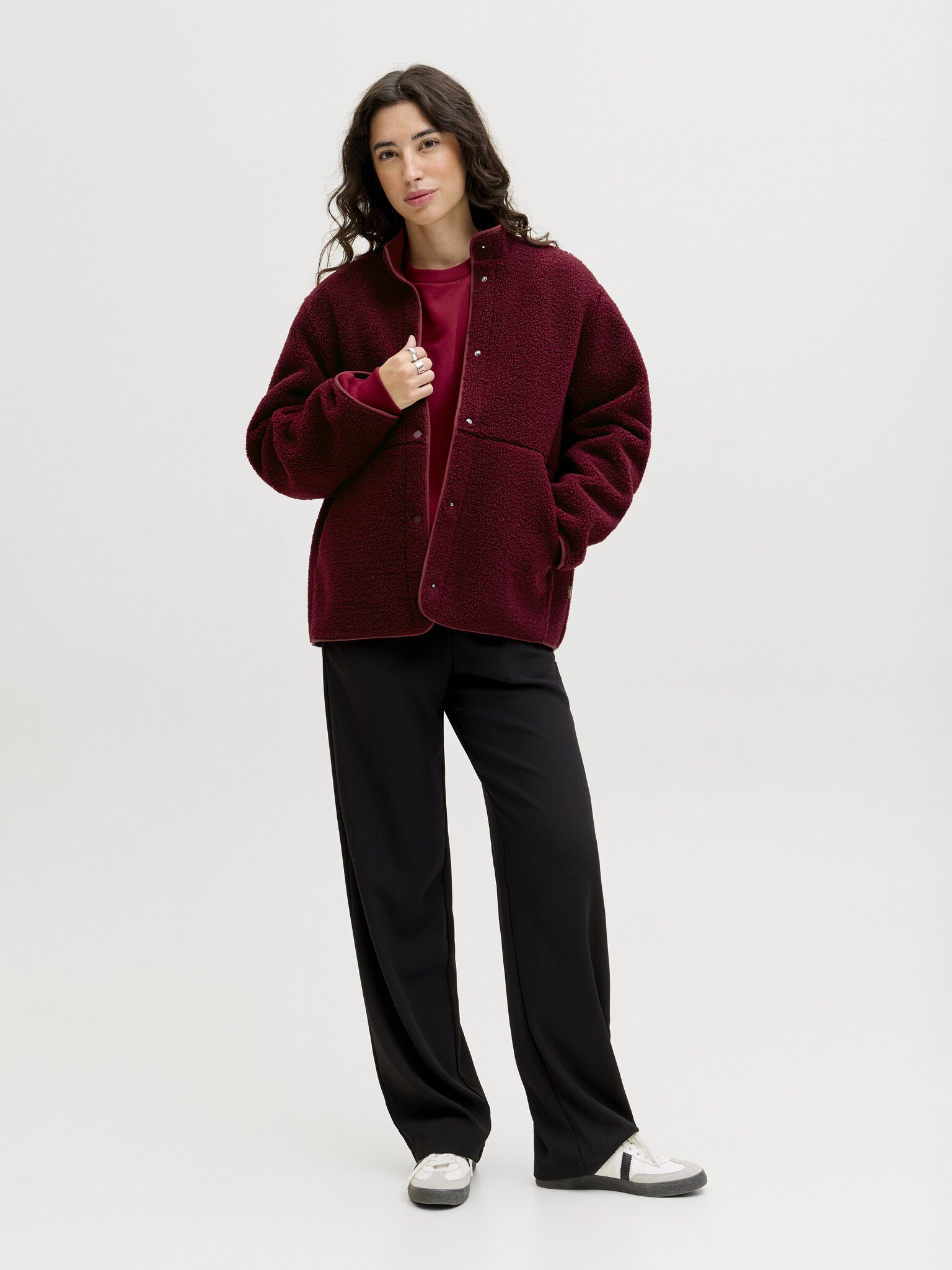 JXVERA TEDDYJACKET - CABERNET