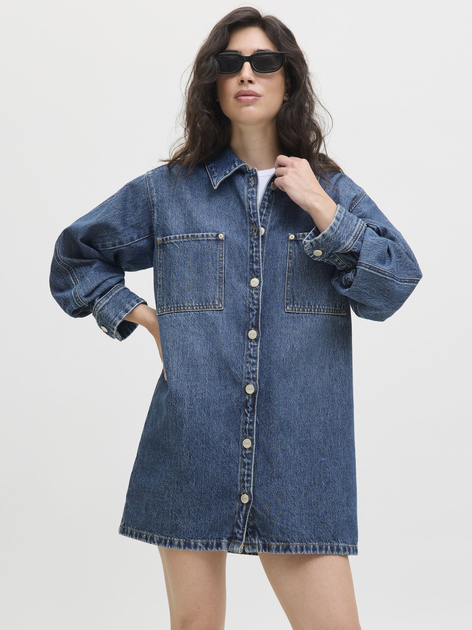 JXCANA RLX DENIM DRESS - MED BLUE