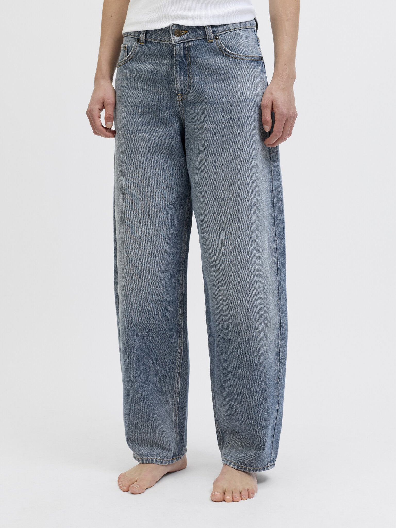 JXFUJI BARREL JEANS - MED BLAUW