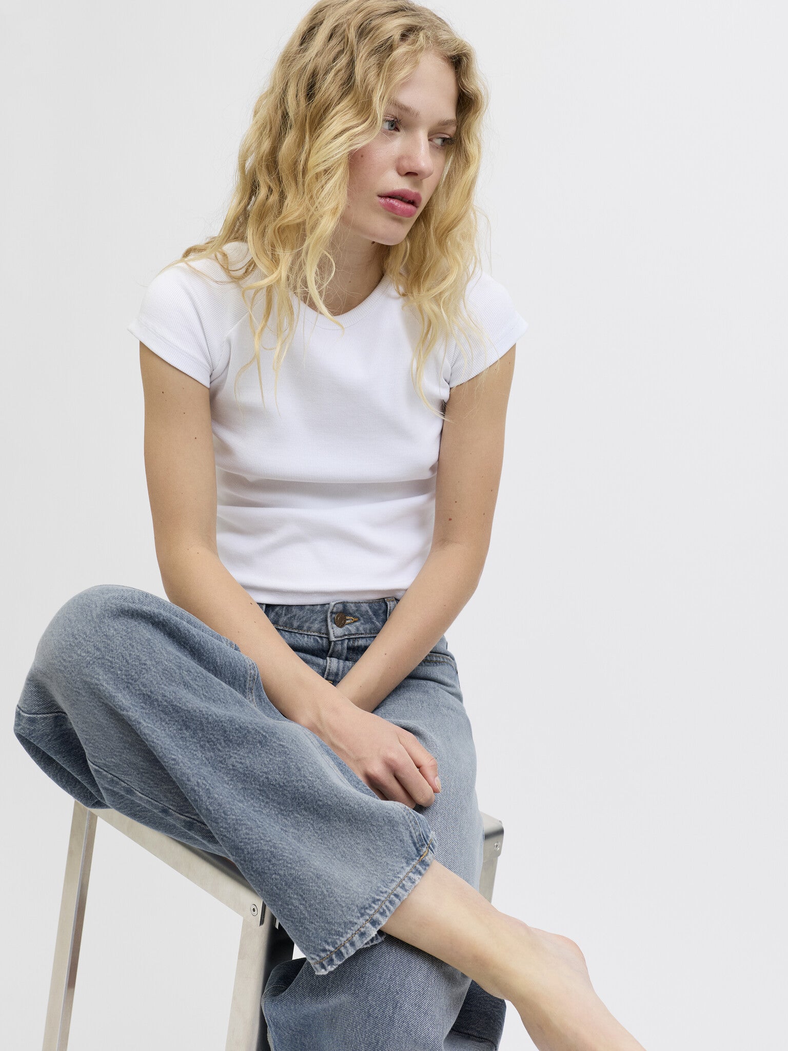 JXFUJI BARREL JEANS - MED BLAUW