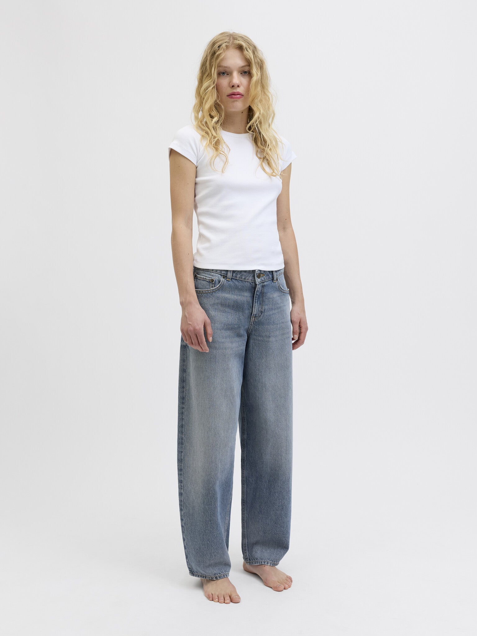 JXFUJI BARREL JEANS - MED BLAUW