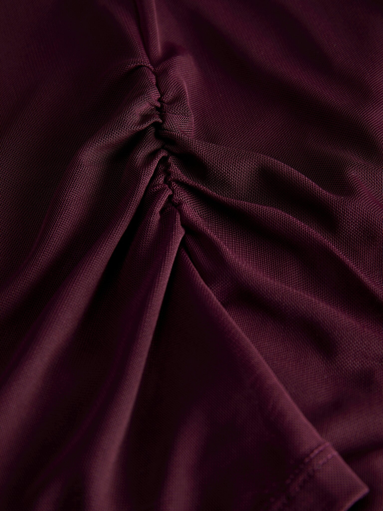 JXMINNA MESH LS TOP - CABERNET