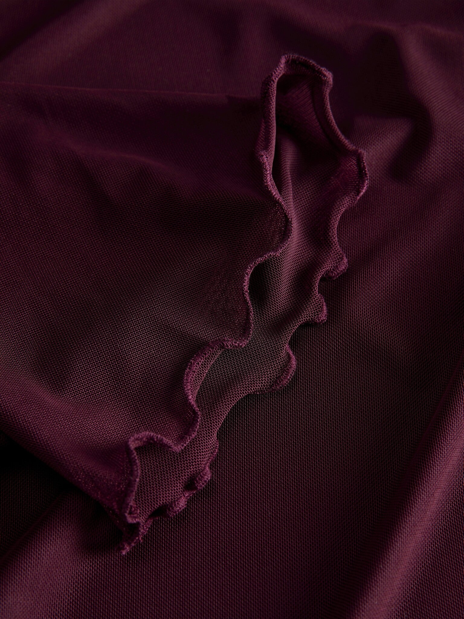 JXMINNA MESH LS TOP - CABERNET