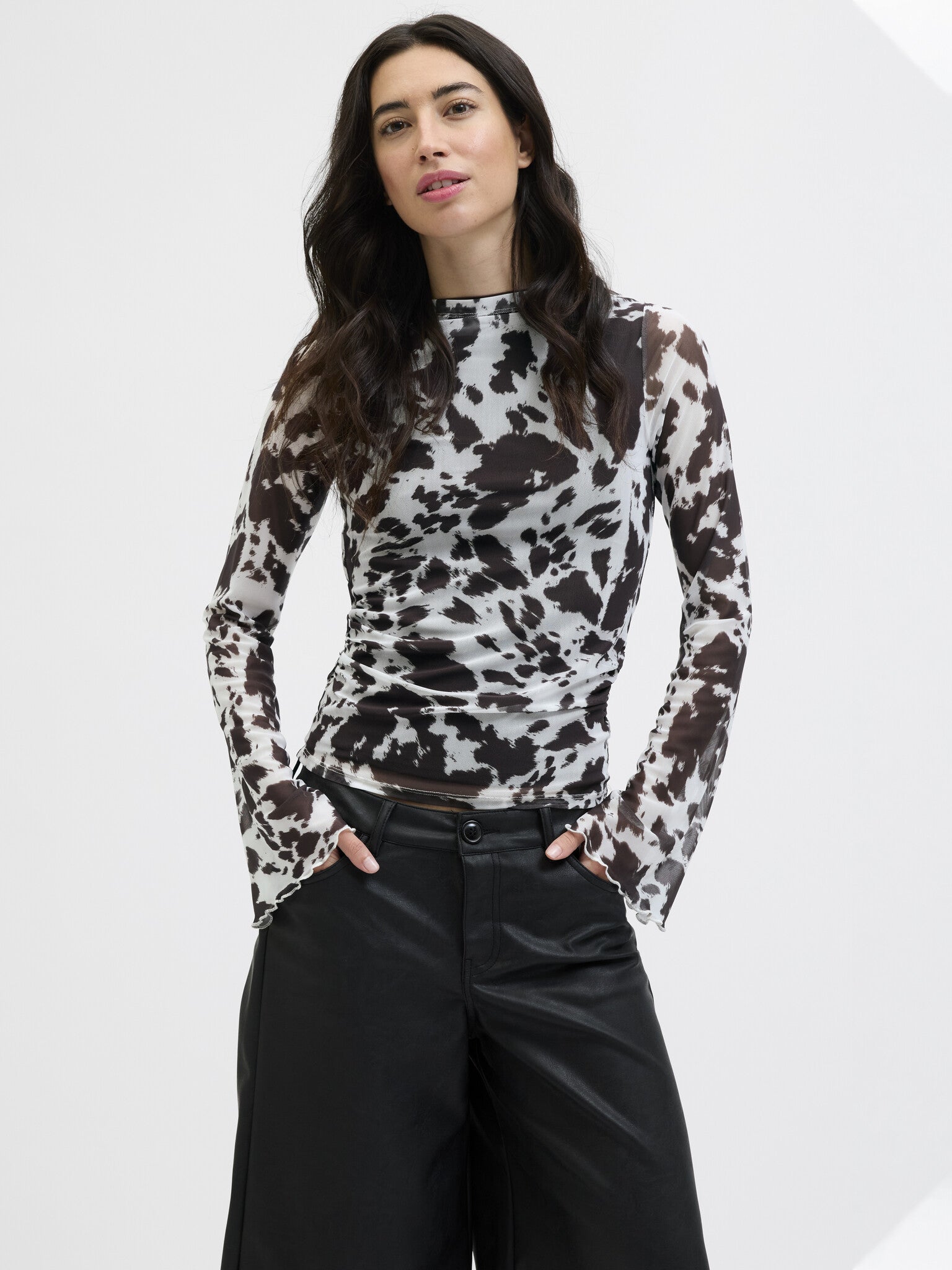 JXMINNA MESH LS TOP - COW