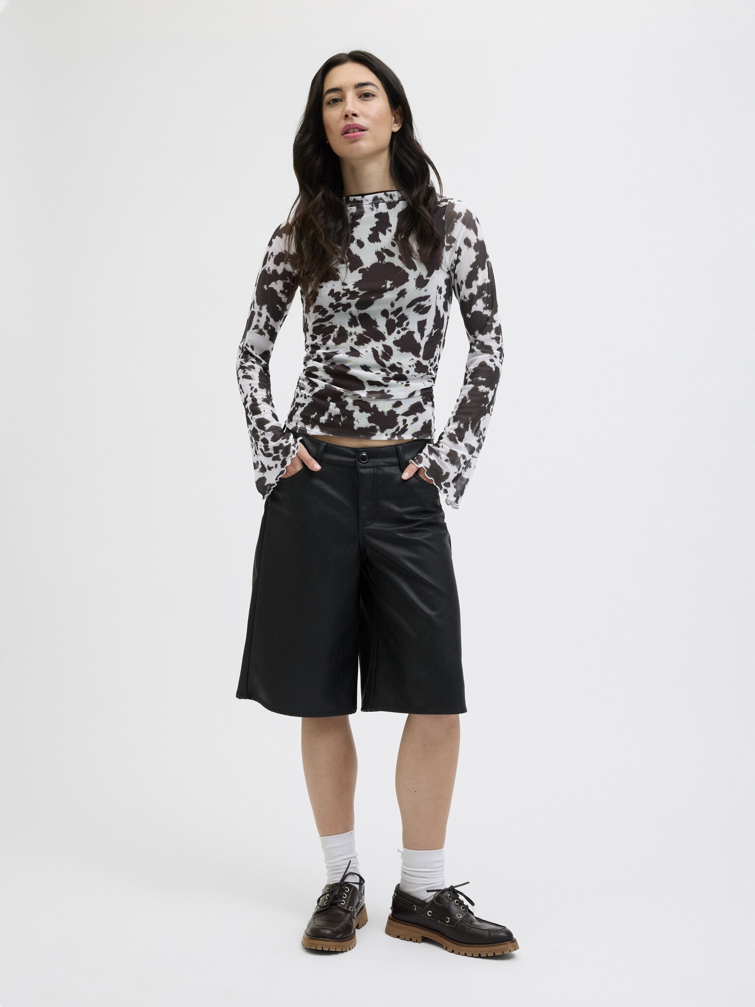 JXMINNA MESH LS TOP - COW