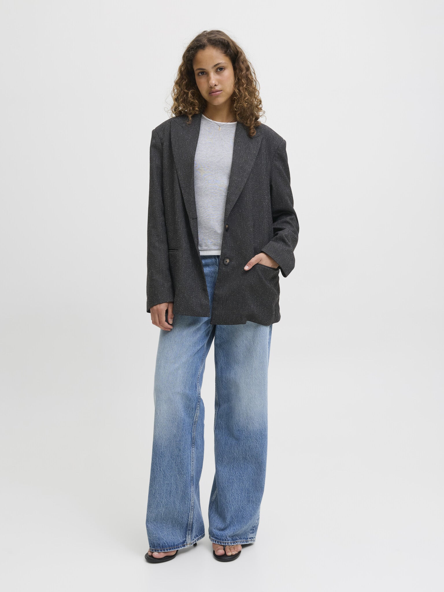 Blazer structuré JXELLIS Boyfriend - Noir