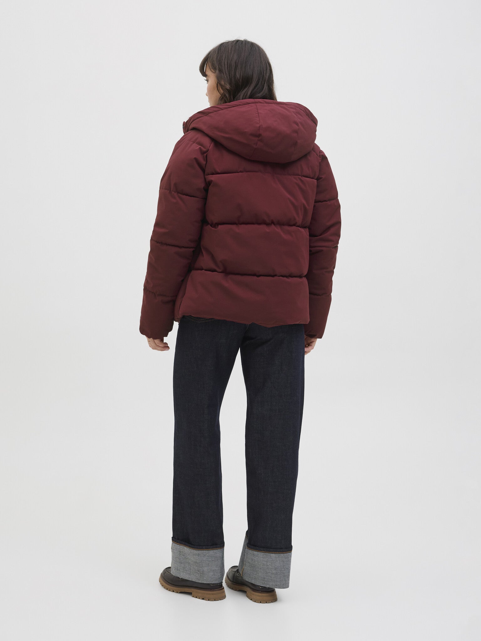 JXGLOBAL PUFFER JACKET - CABERNET