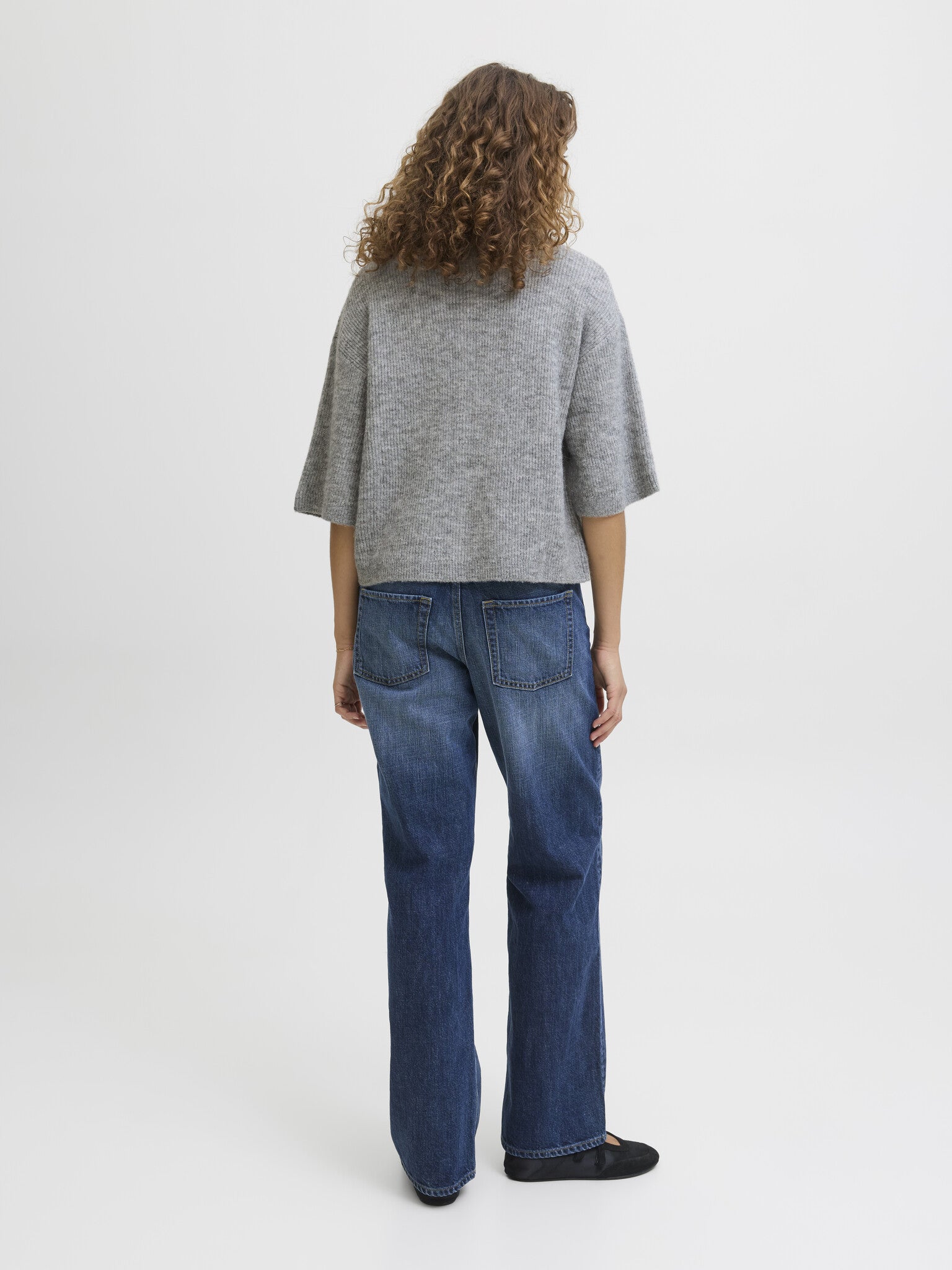 CARDIGAN JXEVI EN MAILLE - GRIS MÉLANGE MOYEN