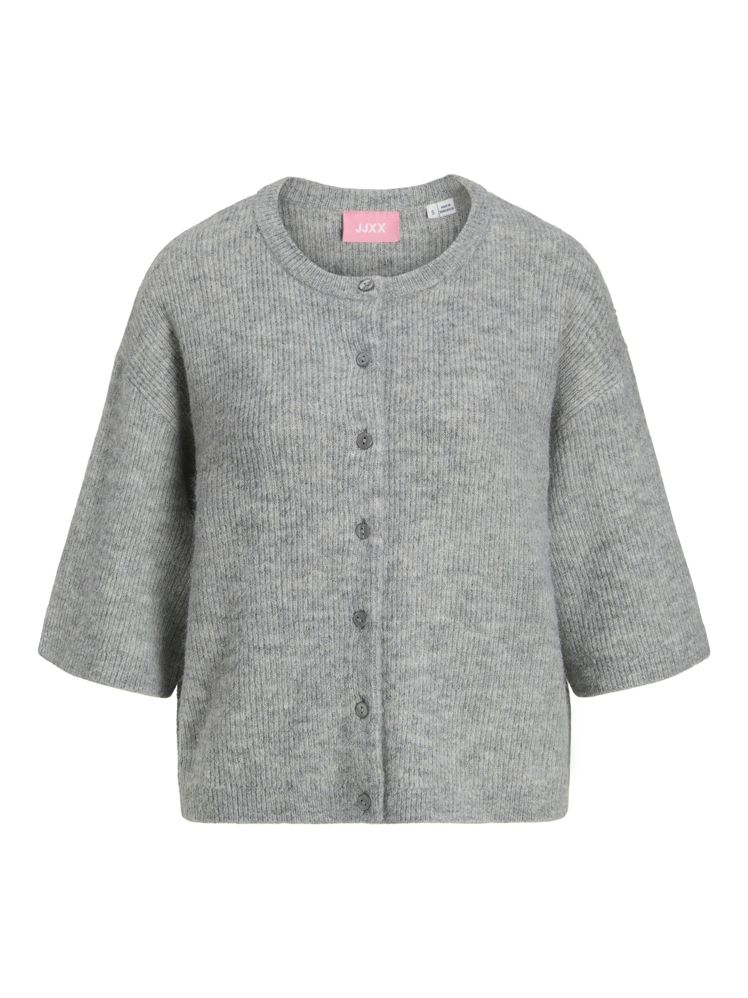 CARDIGAN JXEVI EN MAILLE - GRIS MÉLANGE MOYEN