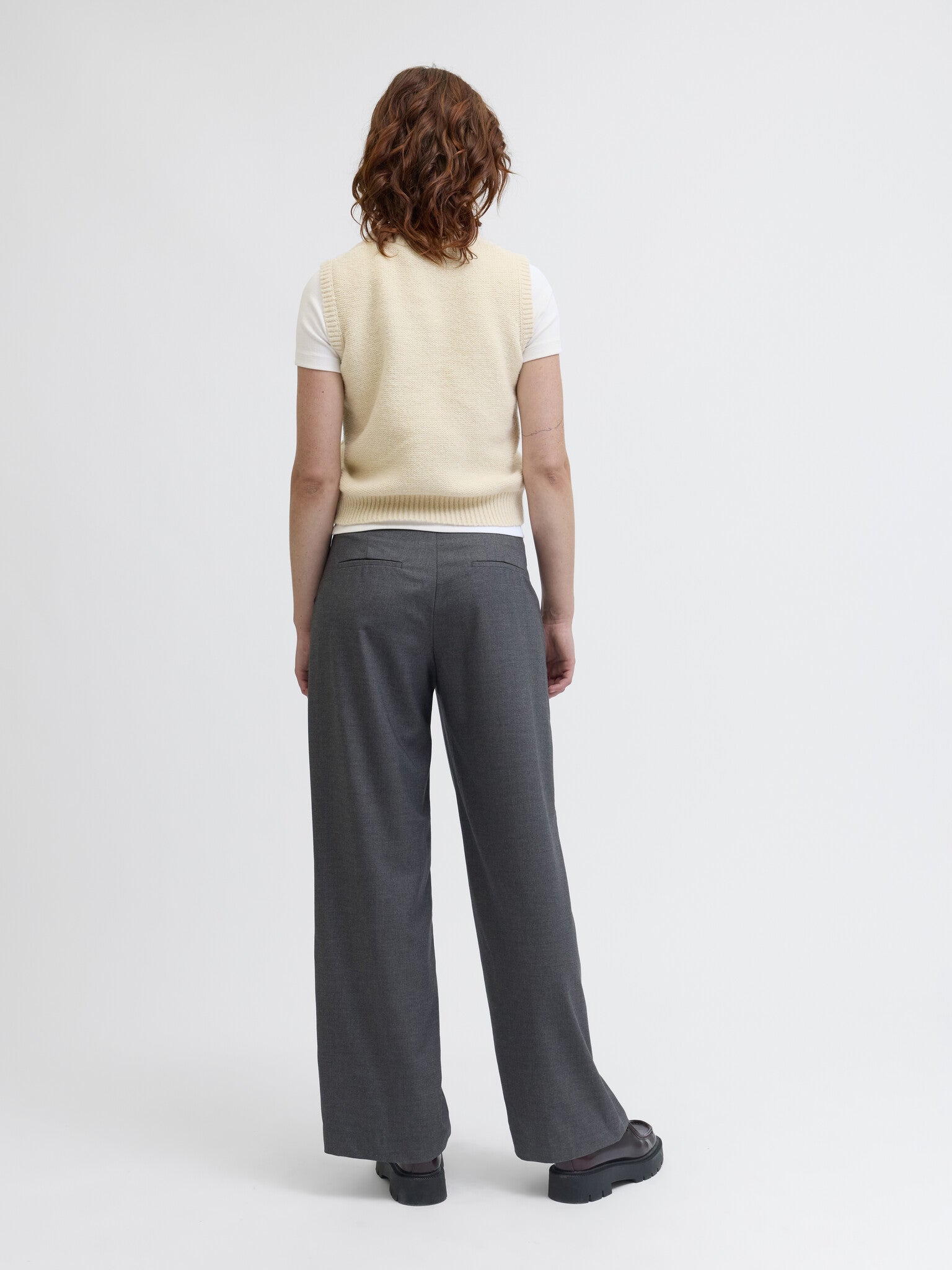 JXJOSIE VEST KNIT - VANILLA ICE