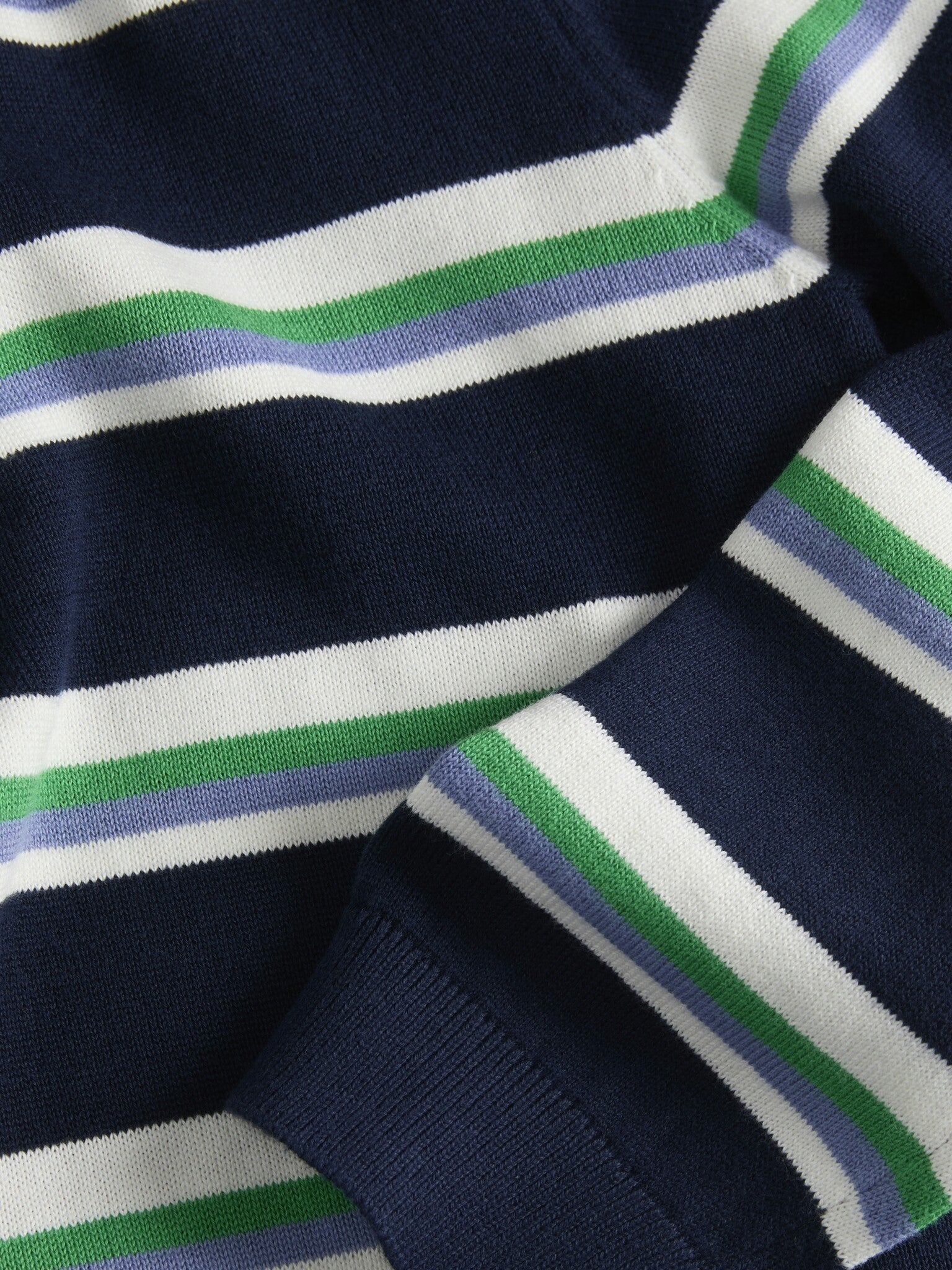 JXLILIANA LS POLO KNIT - BLUE STRIPES