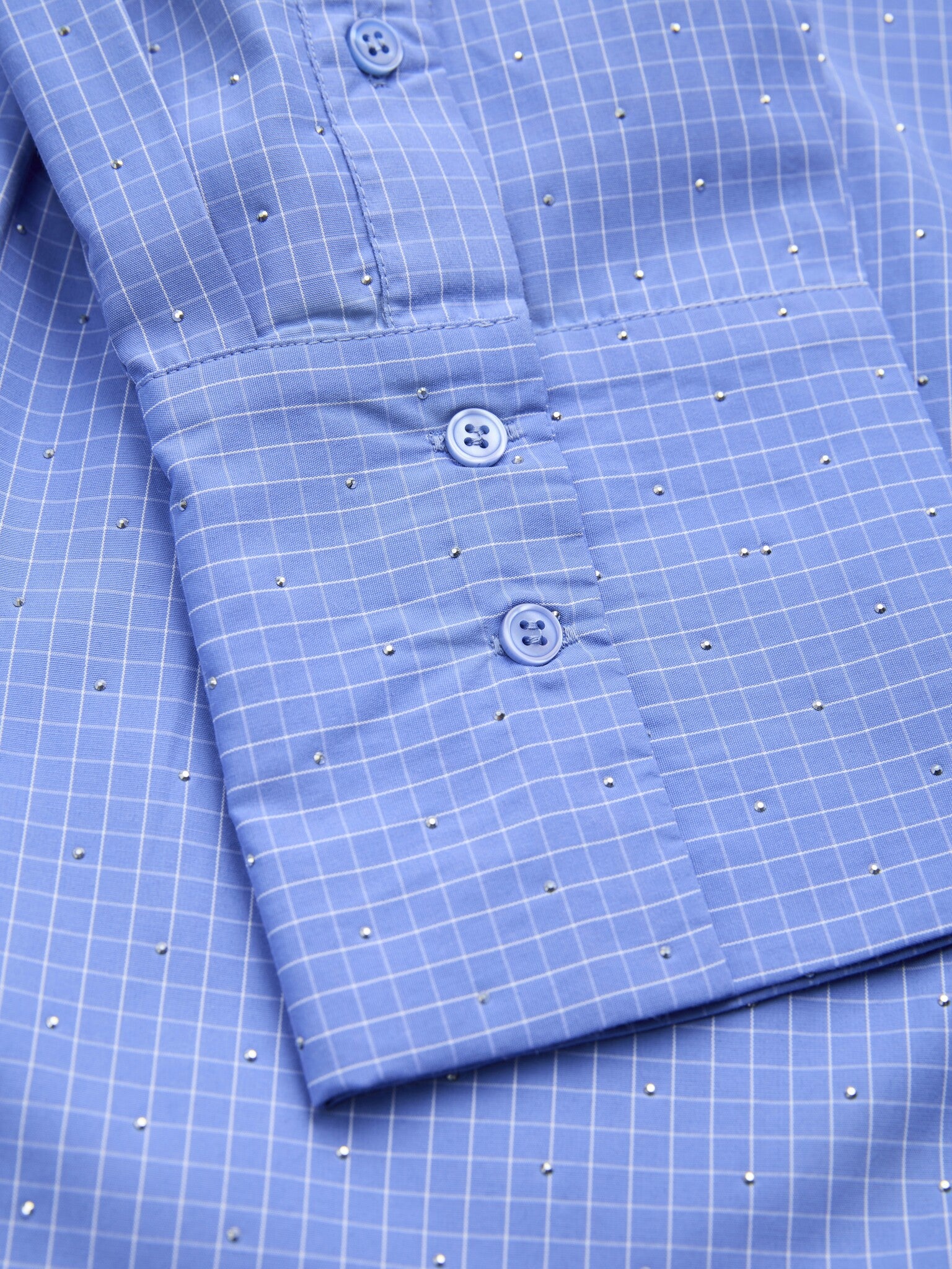 JXBELLA LS SHIRT - ULTRAMARINE SILVER RHINESTONE